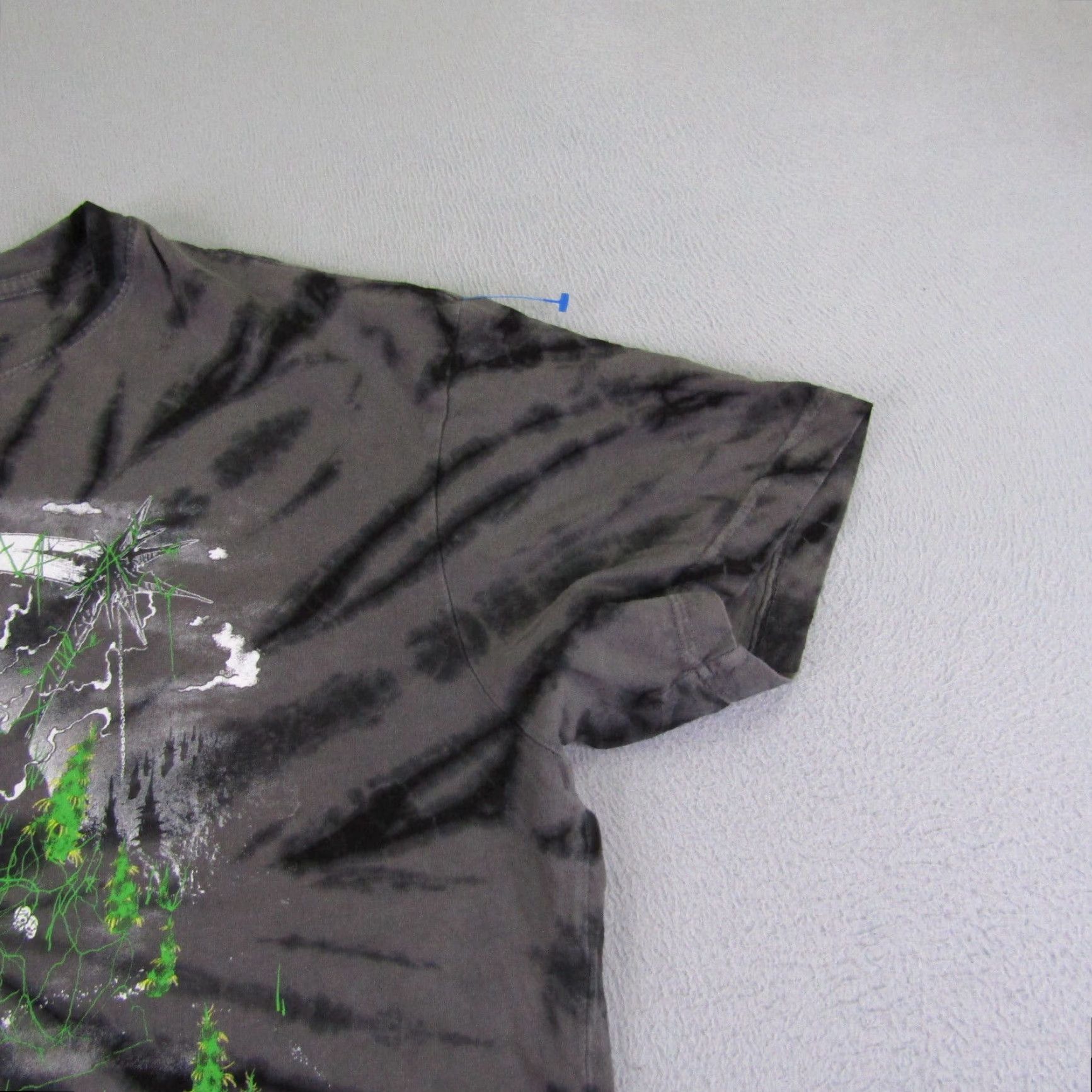 Vintage Teenage Shirt Mens M Gray Tie Dye Skull Tee Geometric Graphic Print Size US M / EU 48-50 / 2 - 2 Thumbnail