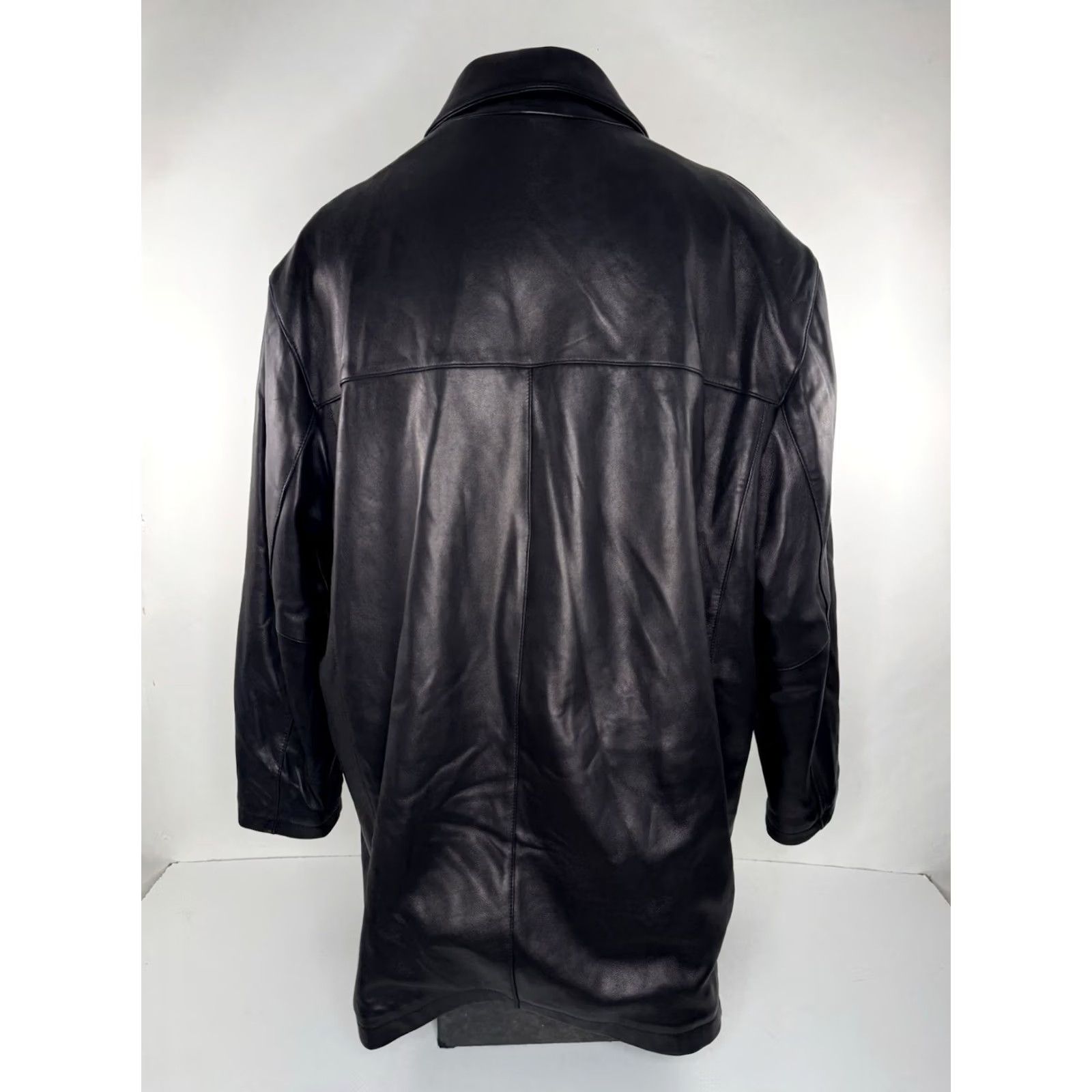 Vintage MARC New York - Supple Soft LEATHER Mens XXL Shoulder Pad Jacket - EXCELLENT Jacket Mens 2XL Black Leather 90s Style Size US XXL / EU 58 / 5 - 3 Thumbnail