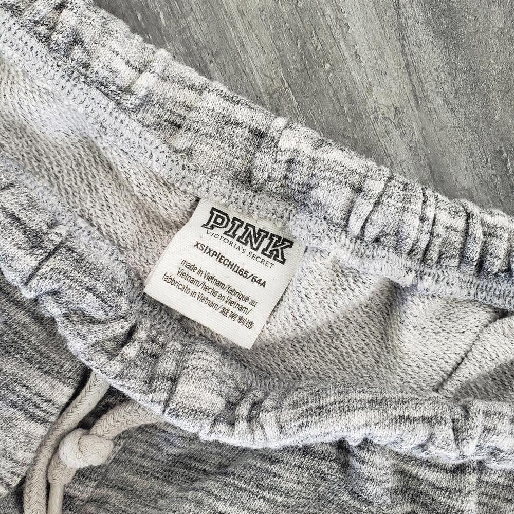 Designer Grey Black Heathered VS Banded Sweats Size 26" / US 2 / IT 38 - 3 Thumbnail