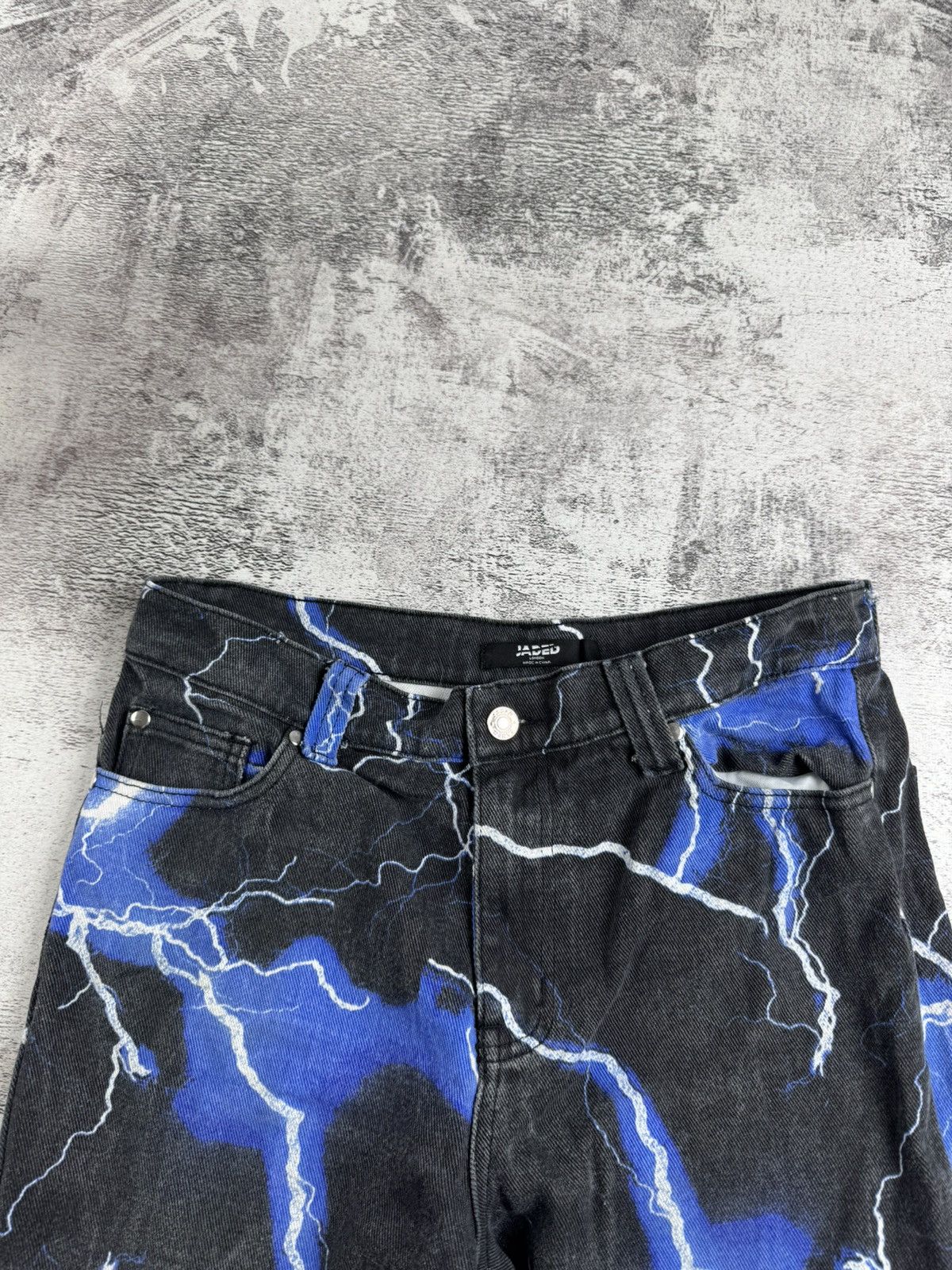Jaded London Jaded London Blue Lighting Print Skate Jeans Pants Trousers Size US 30 / EU 46 - 13 Thumbnail