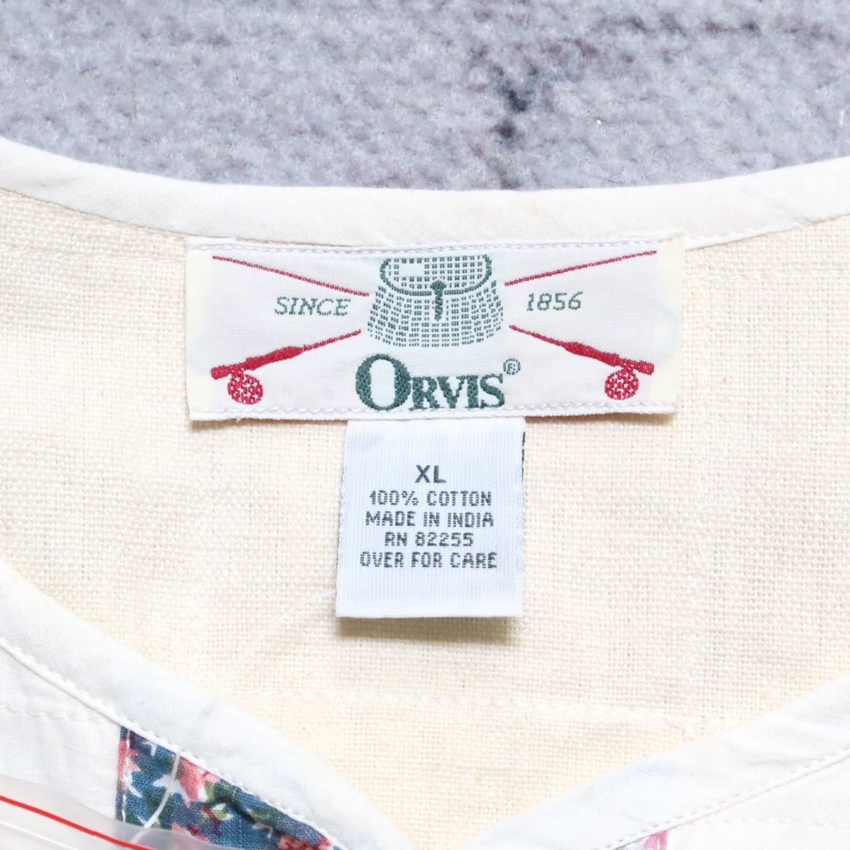 Orvis VINTAGE Orvis Jacket 90s XL White Women Deadstock Patchwork Blanket Size XL / US 12-14 / IT 48-50 - 6 Thumbnail