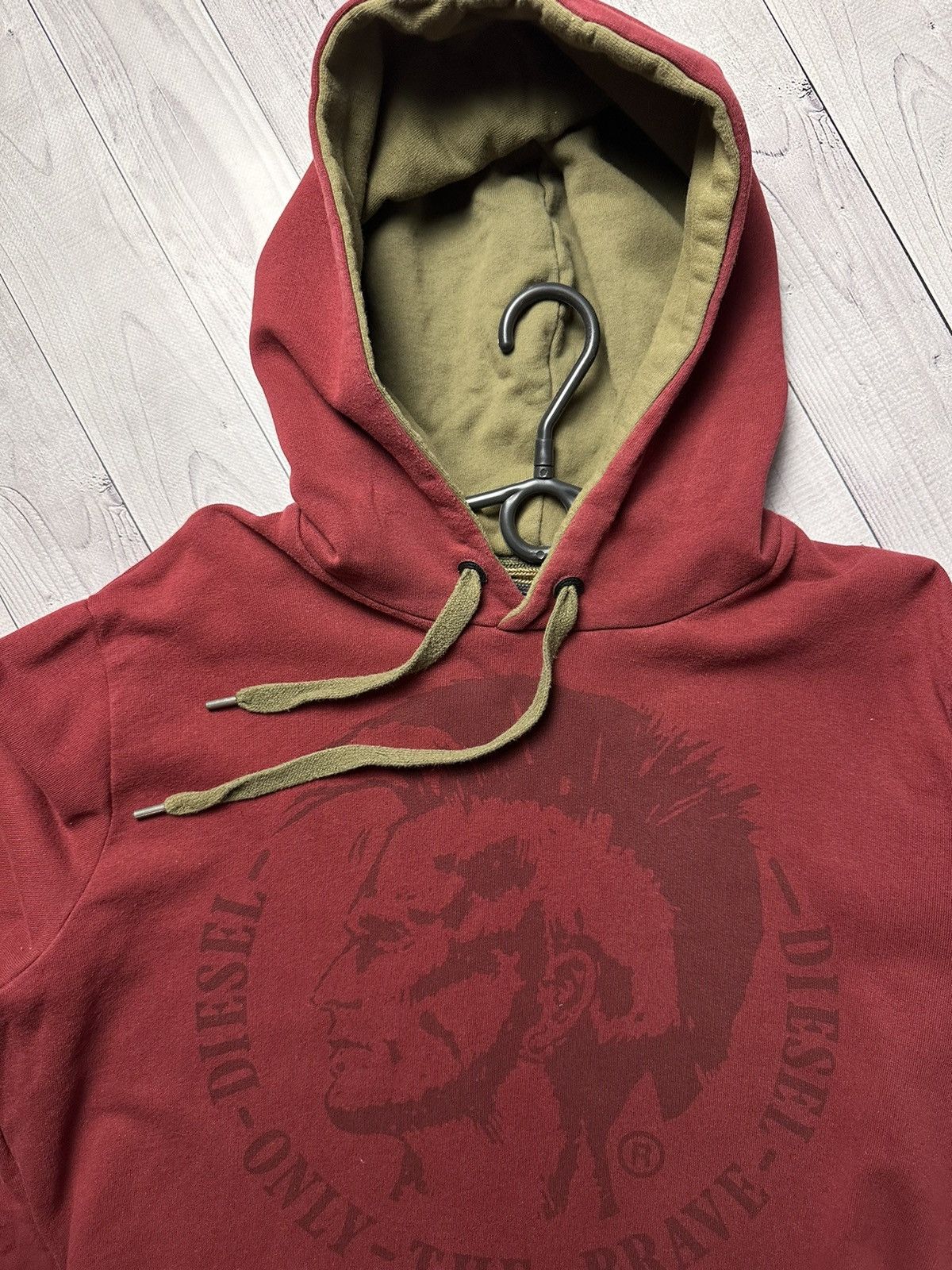Diesel × Vintage Vintage Diesel hoodie big logo red size L/Xl Size US L / EU 52-54 / 3 - 4 Thumbnail