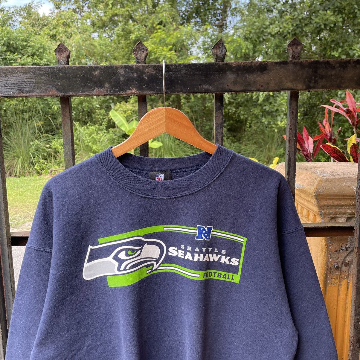 NFL 🔥Vintage Y2K NFL Seattle Seahawks Football Sweatshirts Size US M / EU 48-50 / 2 - 4 Thumbnail