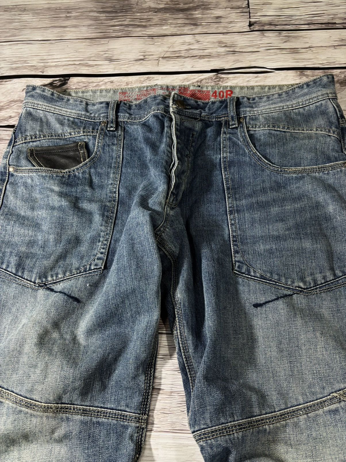 Japanese Brand Vintage Baggy Rap sk8 Jnco Style Washed ENGLAND Jeans y2k Size US 34 / EU 50 - 5 Thumbnail