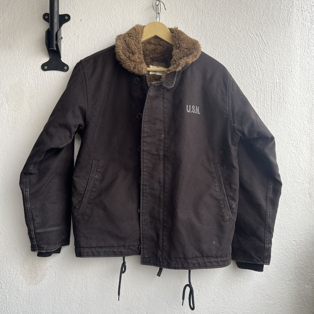 The Real McCoy's × Vintage VINTAGE USN NAVY DEPARTMENT JACKET TALON ZIPPER Size US S / EU 44-46 / 1 - 1 Thumbnail