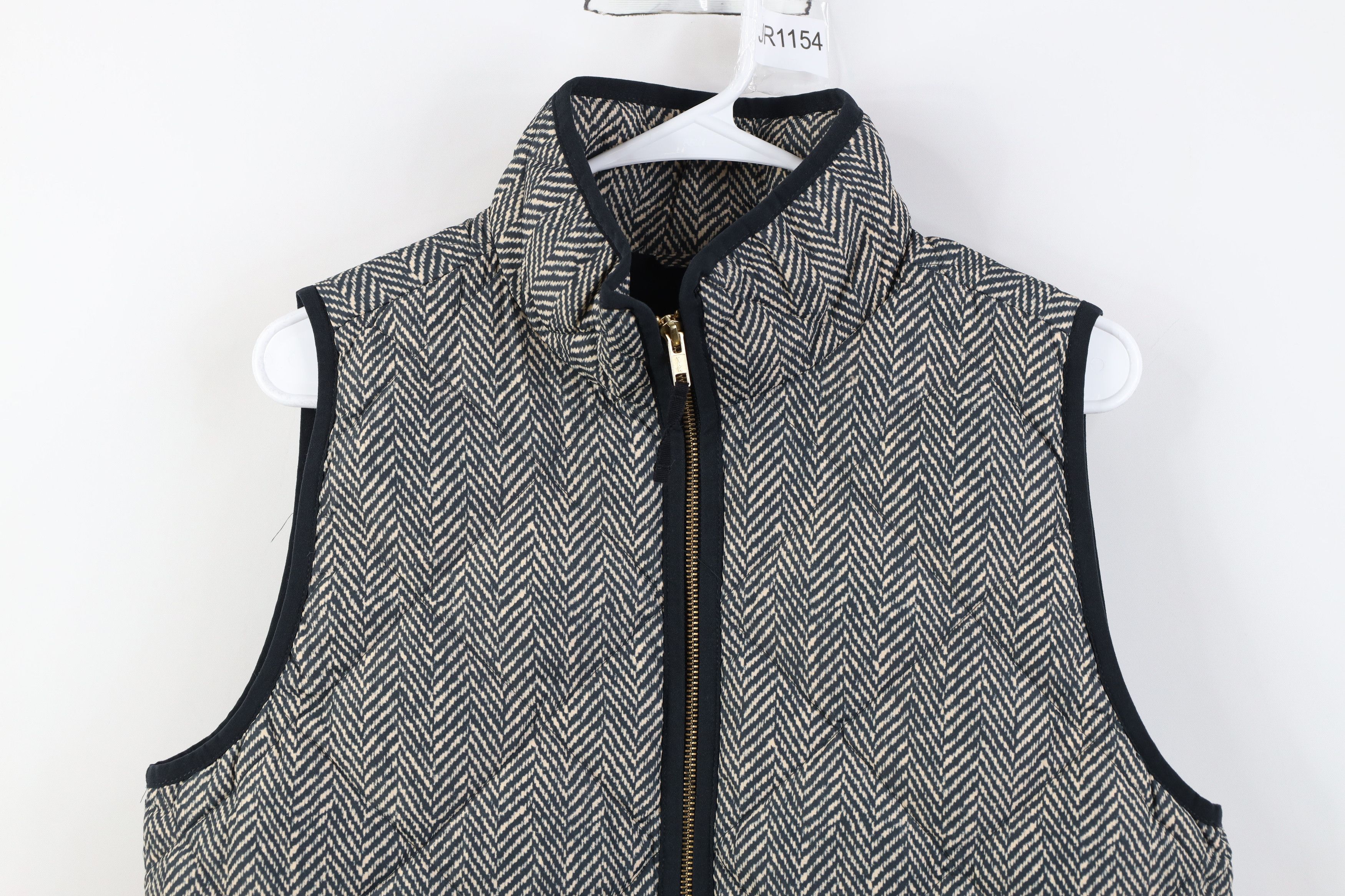 J.Crew J Crew Insulated Herringbone Full Zip Puffer Vest Jacket Size M / US 6-8 / IT 42-44 - 2 Thumbnail