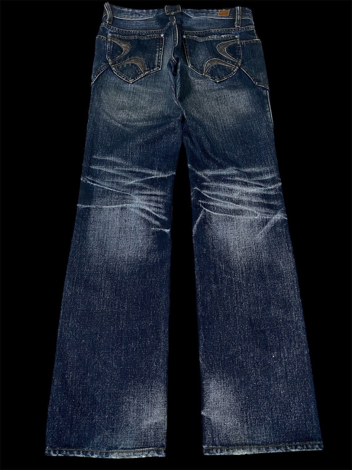 Japanese Brand 💥FLARE 90s BY N.C.F.M WASHED DISTRESS JEANS Size US 30 / EU 46 - 2 Thumbnail