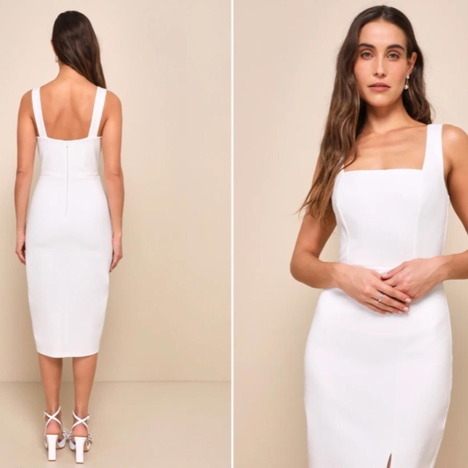 Lulus LULU's Bridal Chic Sexy Engagement Wedding Shower Midi Size XS / US 0-2 / IT 36-38 - 3 Thumbnail