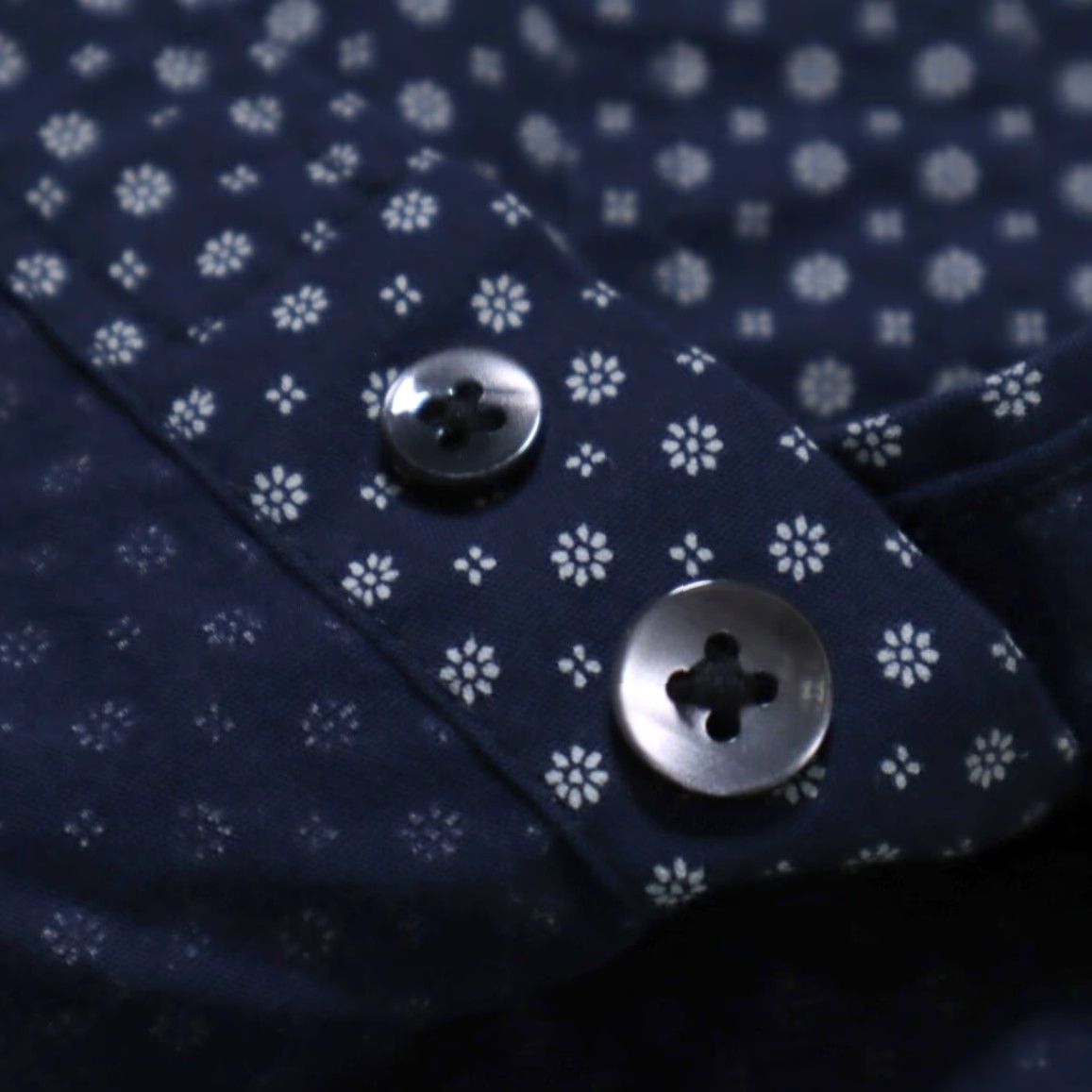Denime Denim & Flower Shirt Denim & Flower Navy Blue Men M Denim & Flower Slim Fit Travellers Cotton Long Sleeve Button Down Shirt Men Navy Blue M Size US M / EU 48-50 / 2 - 6 Thumbnail