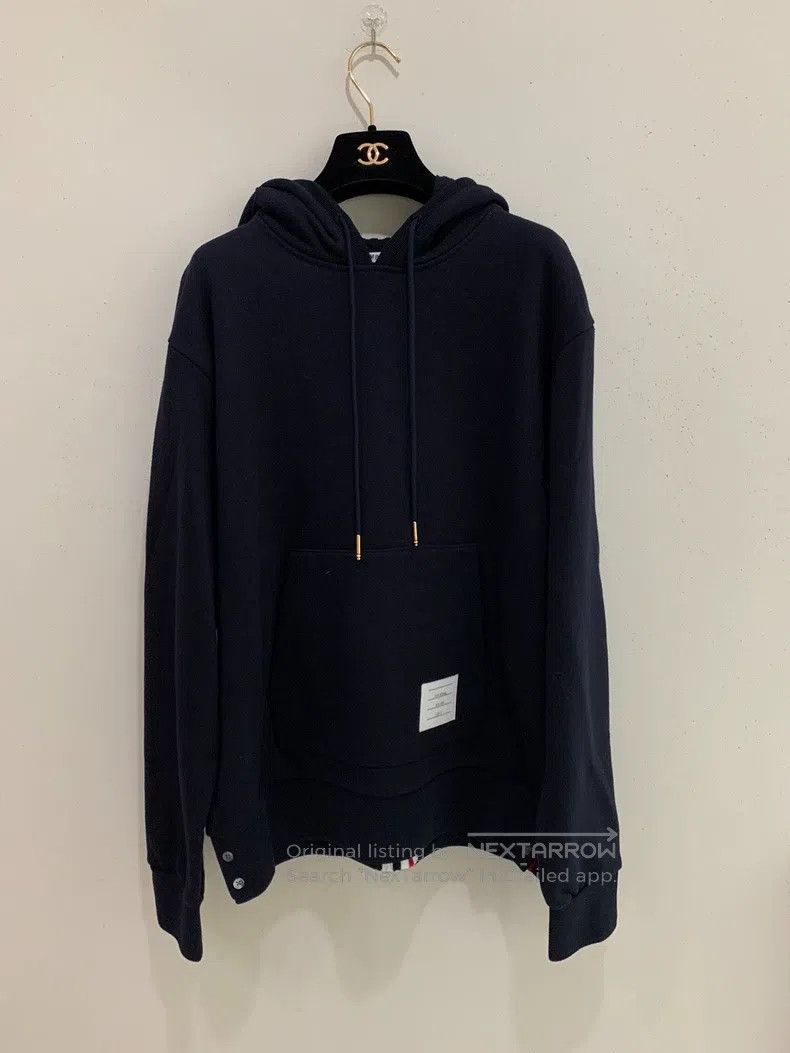 Thom Browne Thom Browne Dark Blue Hooded Sweatshirt Size US M / EU 48-50 / 2 - 1 Thumbnail