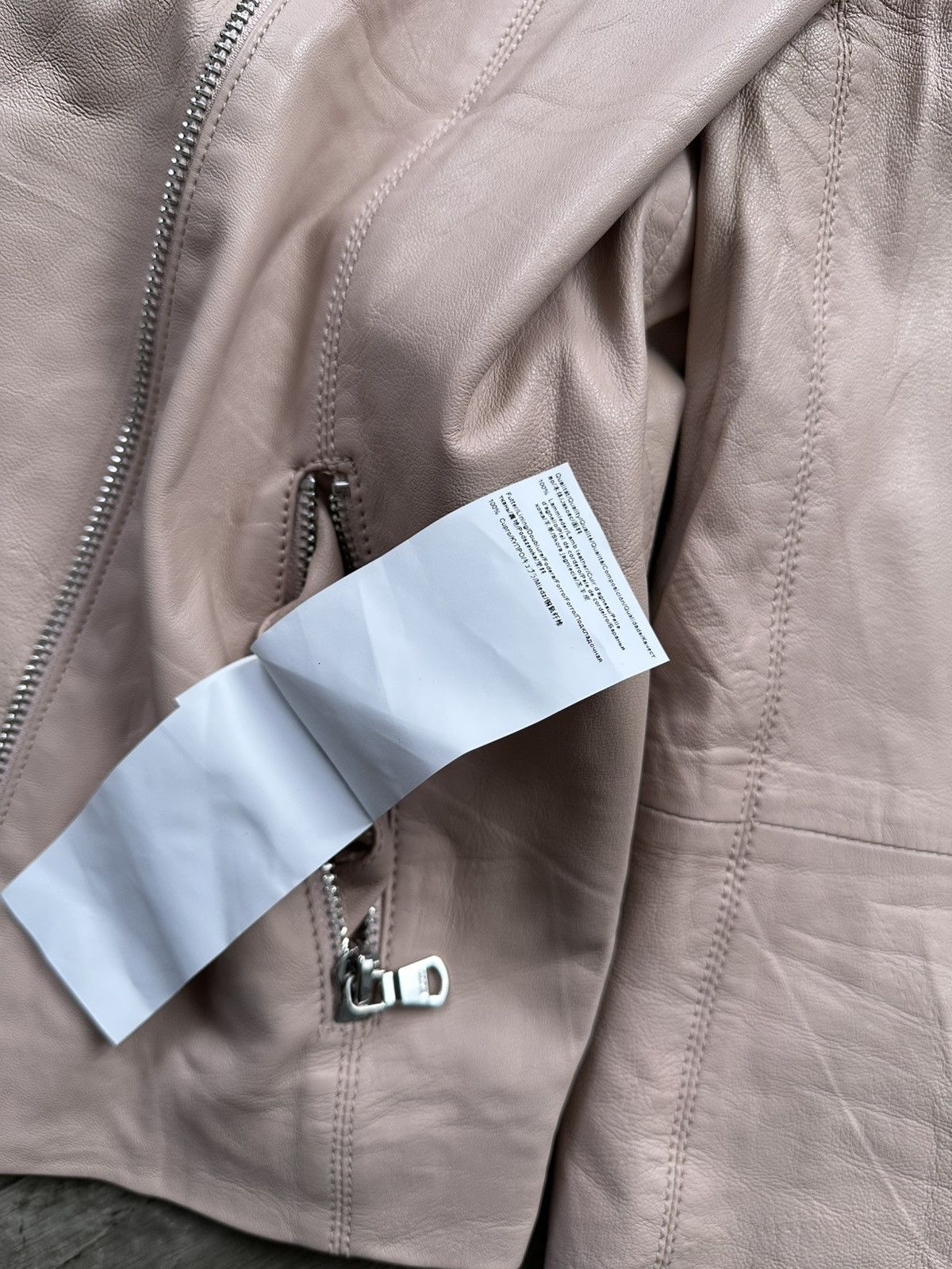 Hugo × Hugo Boss 🫧HUGO LEATHER JACKET Ladies Biker Size L / US 10 / IT 46 - 14 Thumbnail
