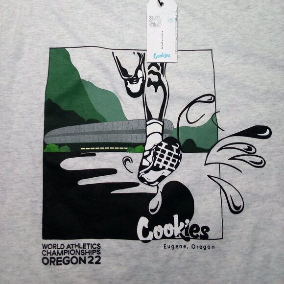 Cookies × NCAA NWT Cookies World Athletic Championships Oregon T-Shirt Size US M / EU 48-50 / 2 - 1 Thumbnail