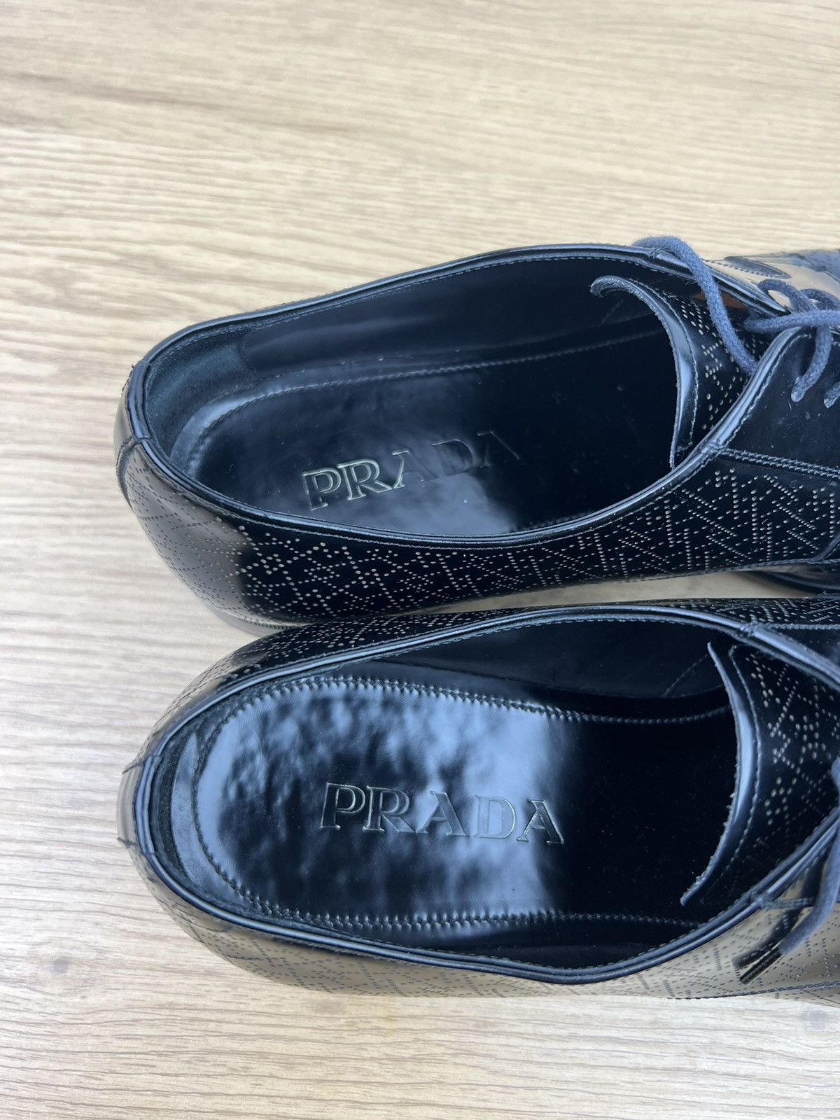 Prada PRADA MILANO Derby Leather Shoes Pattern Black Men’s Size US 8.5 / EU 41-42 - 14 Thumbnail