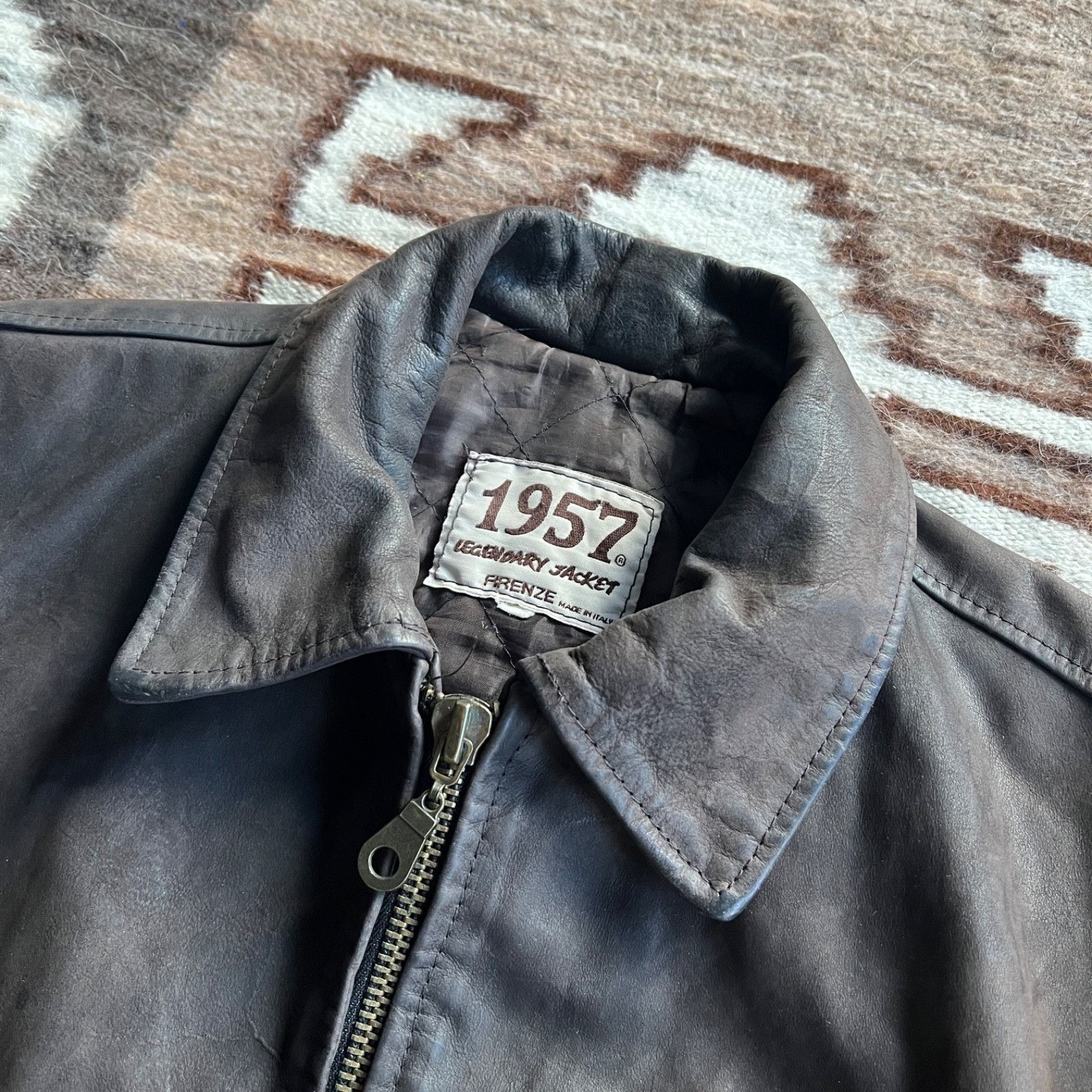 Genuine Leather Vintage Leather 1957 Firenze Jacket 9772AC Size US L / EU 52-54 / 3 - 2 Thumbnail