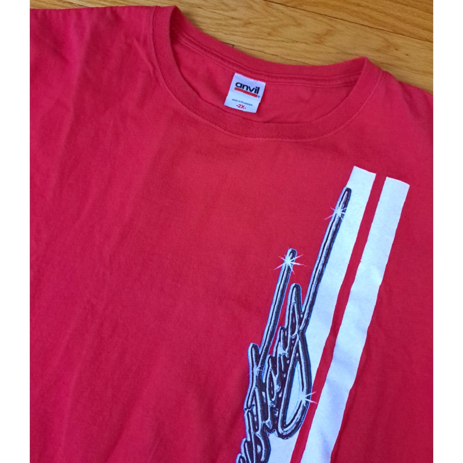 Anvil VINTAGE Ford Motors Mustang Racing Printed T-Shirt 2XL Anvil Red Unisex Adults Short Sleeve 90s Cars Classic Mens Womens Size US XXL / EU 58 / 5 - 3 Thumbnail
