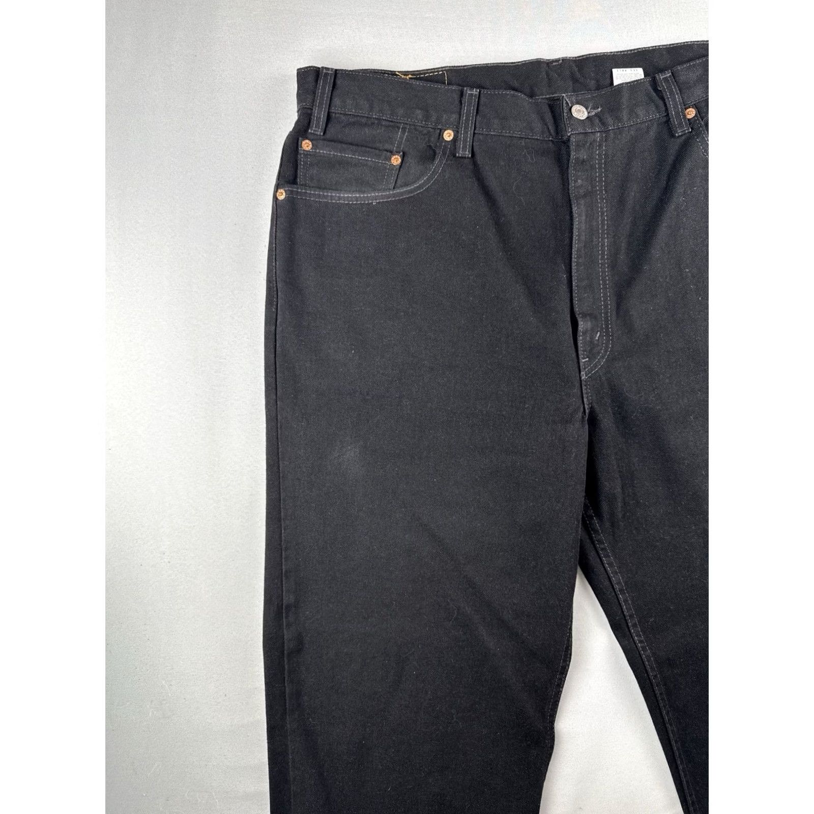 Levi's VINTAGE Levi’s 550 Black Denim Jeans Relaxed Fit 42x30 USA Made 90s Grunge Mens Size US 42 / EU 58 - 6 Thumbnail