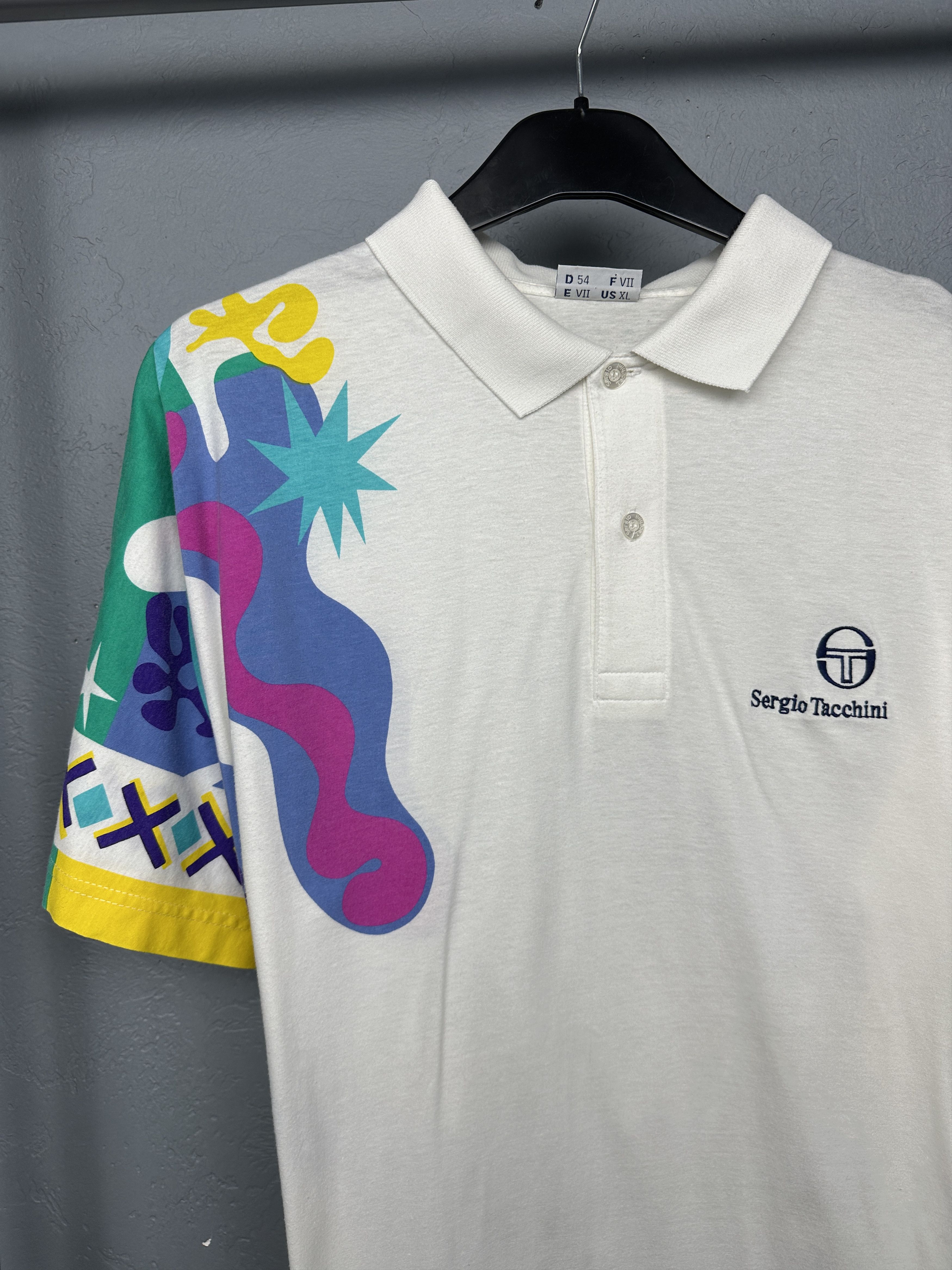 Sergio Tacchini Sergio Tacchini 90s Vintage Mens Tennis Polo Shirt Size US XL / EU 56 / 4 - 3 Thumbnail