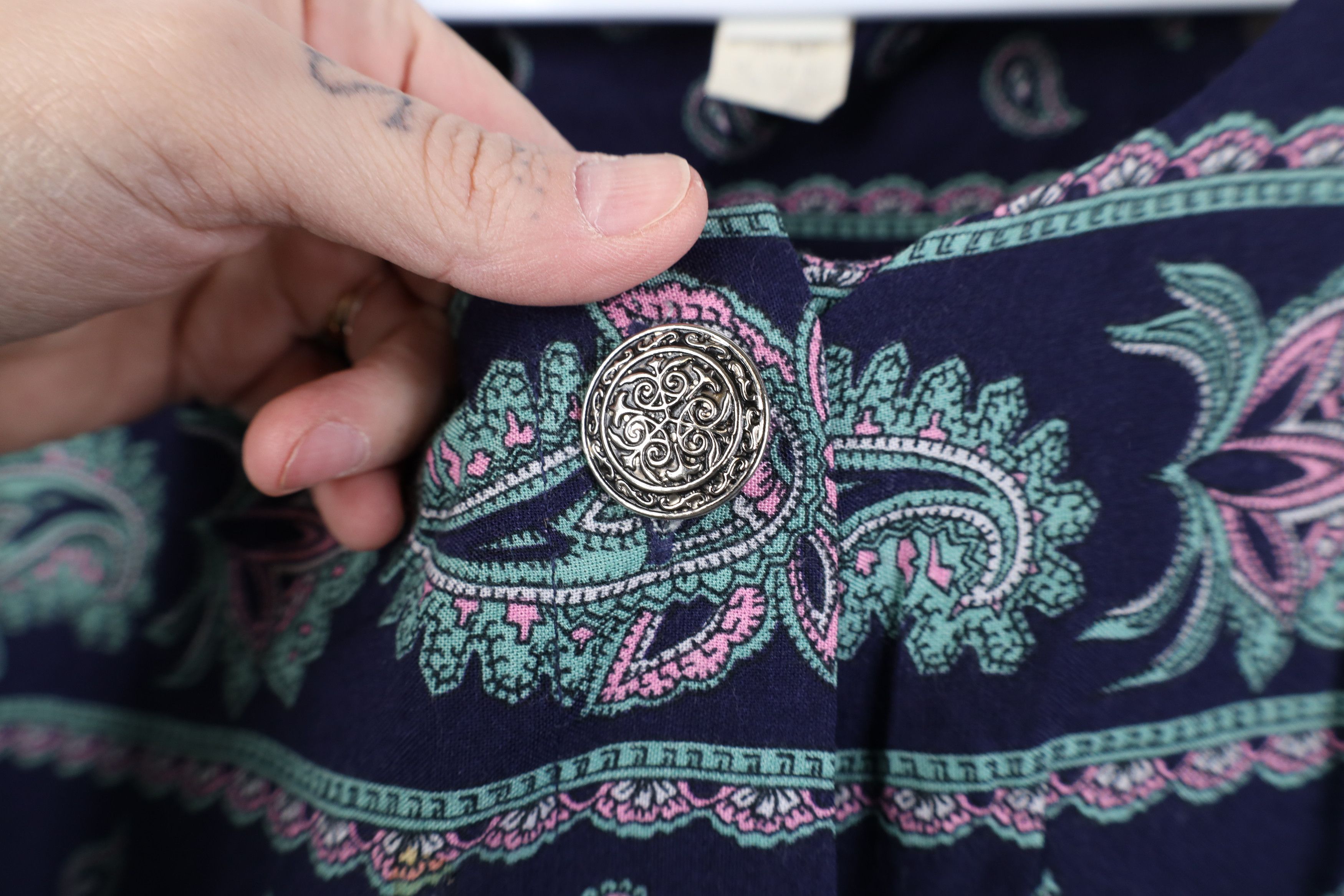 Vintage Vintage 90s Streetwear Paisley Flower Blazer Jacket USA Size 4XL / US 24-26 - 5 Thumbnail