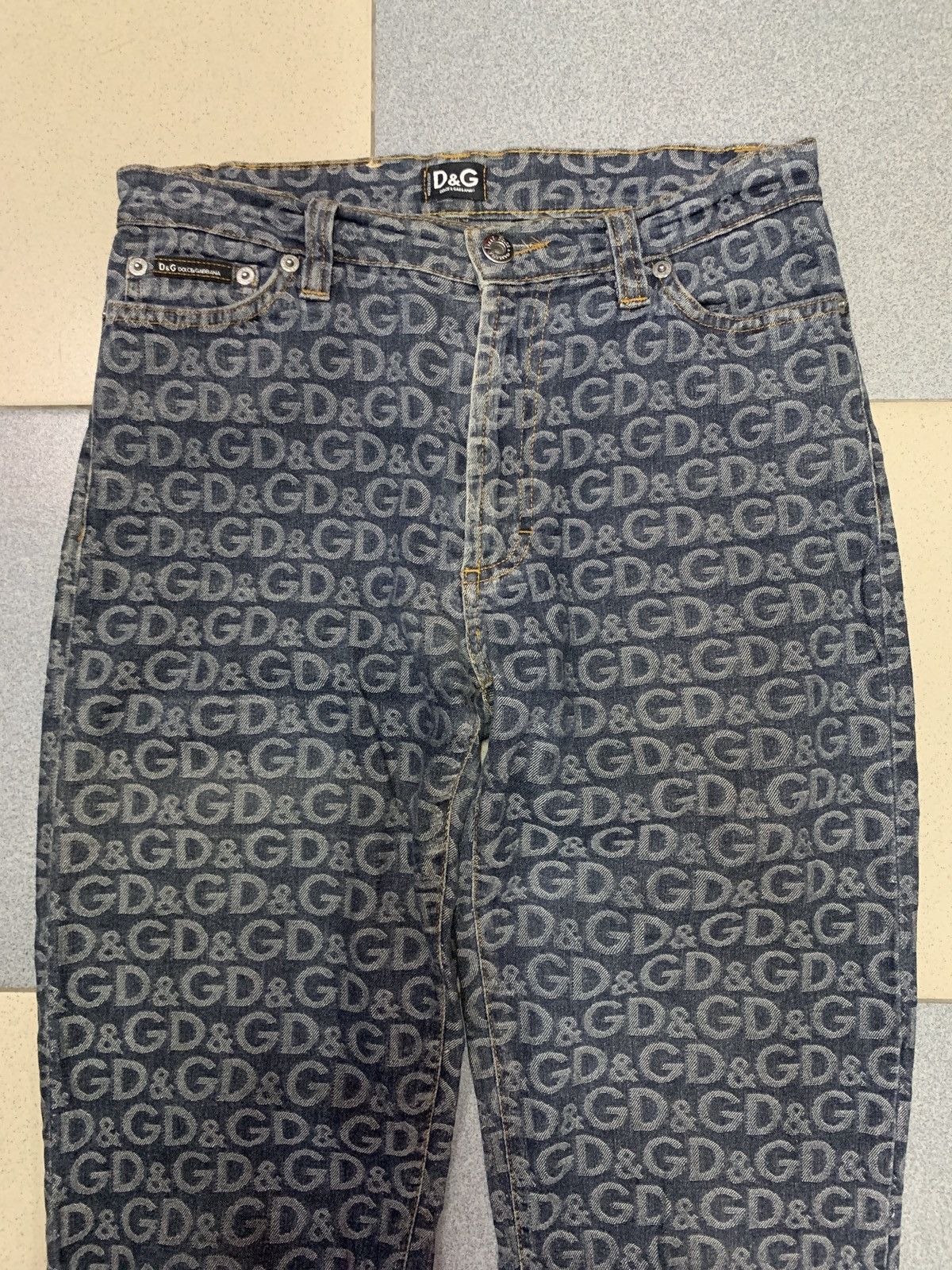 Dolce & Gabbana Vintage 2000s Dolce & Gabbana Monogram Jeans Size US 28 / EU 44 - 3 Thumbnail