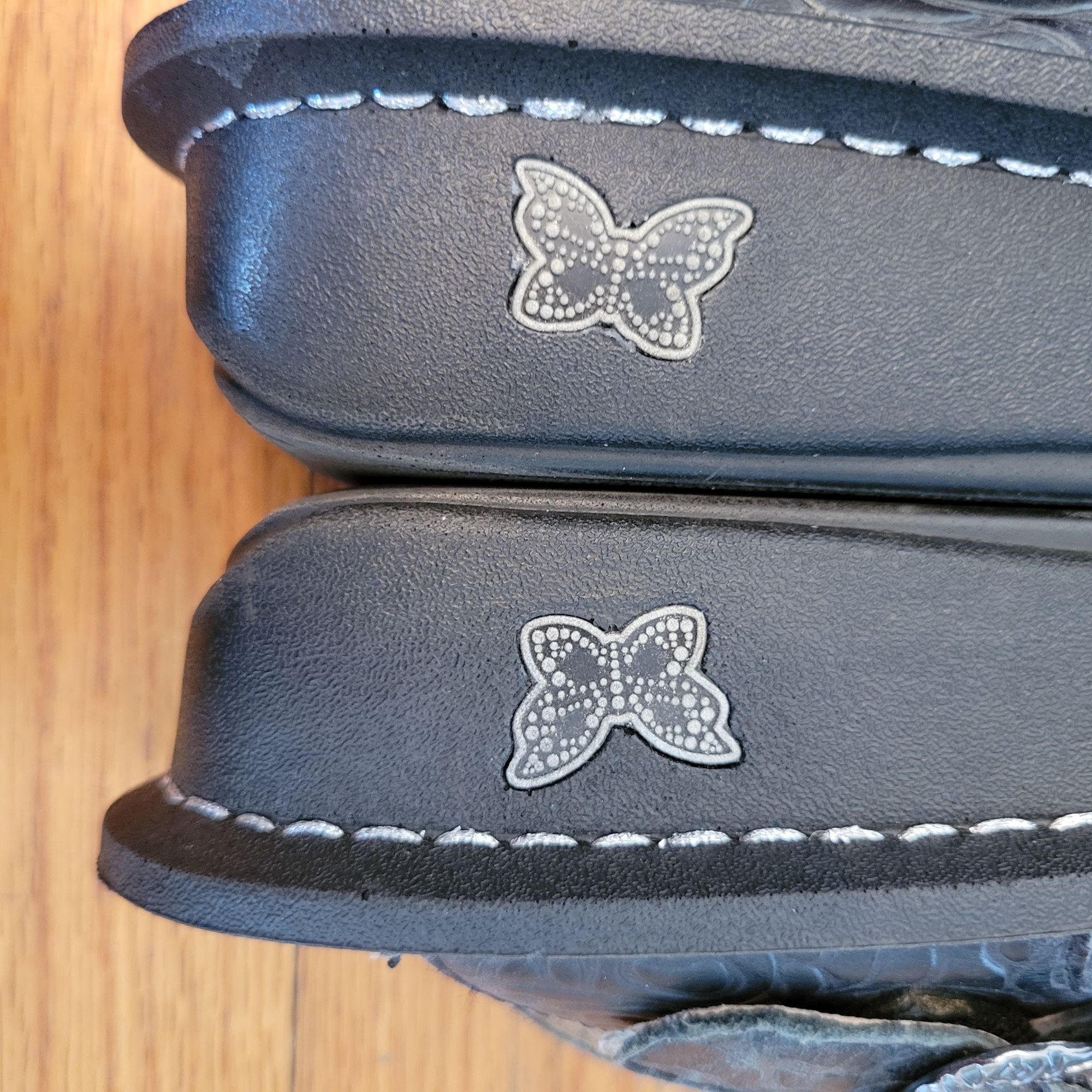 Vintage Alegria Leather Mules Buckle 37 Black Mary Janes ALG 531 Cla Size US 7 / IT 37 - 6 Thumbnail