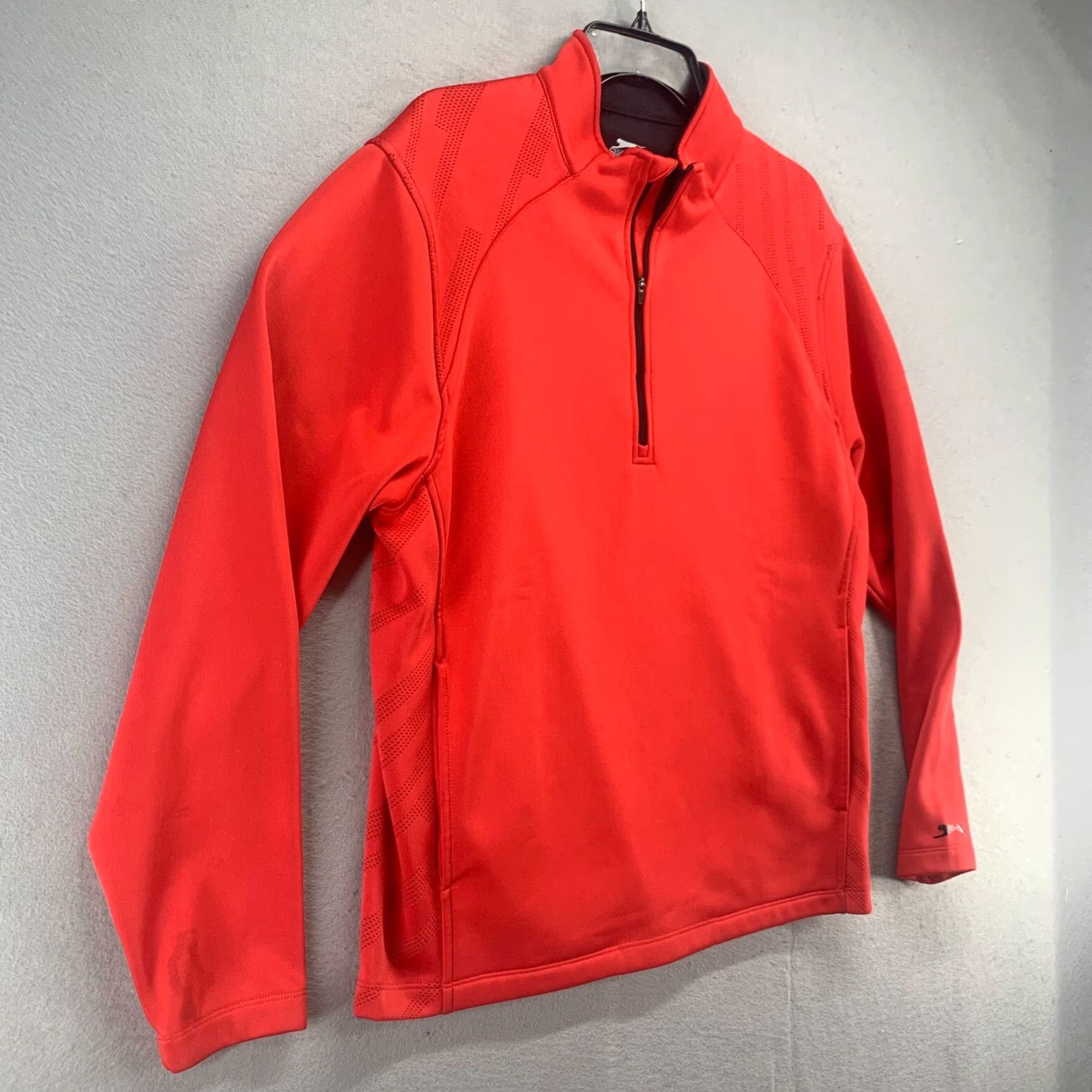 Vintage Slazenger Jacket Men Medium Red Golf Half Zip Track Active Fleece Lined Pullover Size US M / EU 48-50 / 2 - 2 Thumbnail