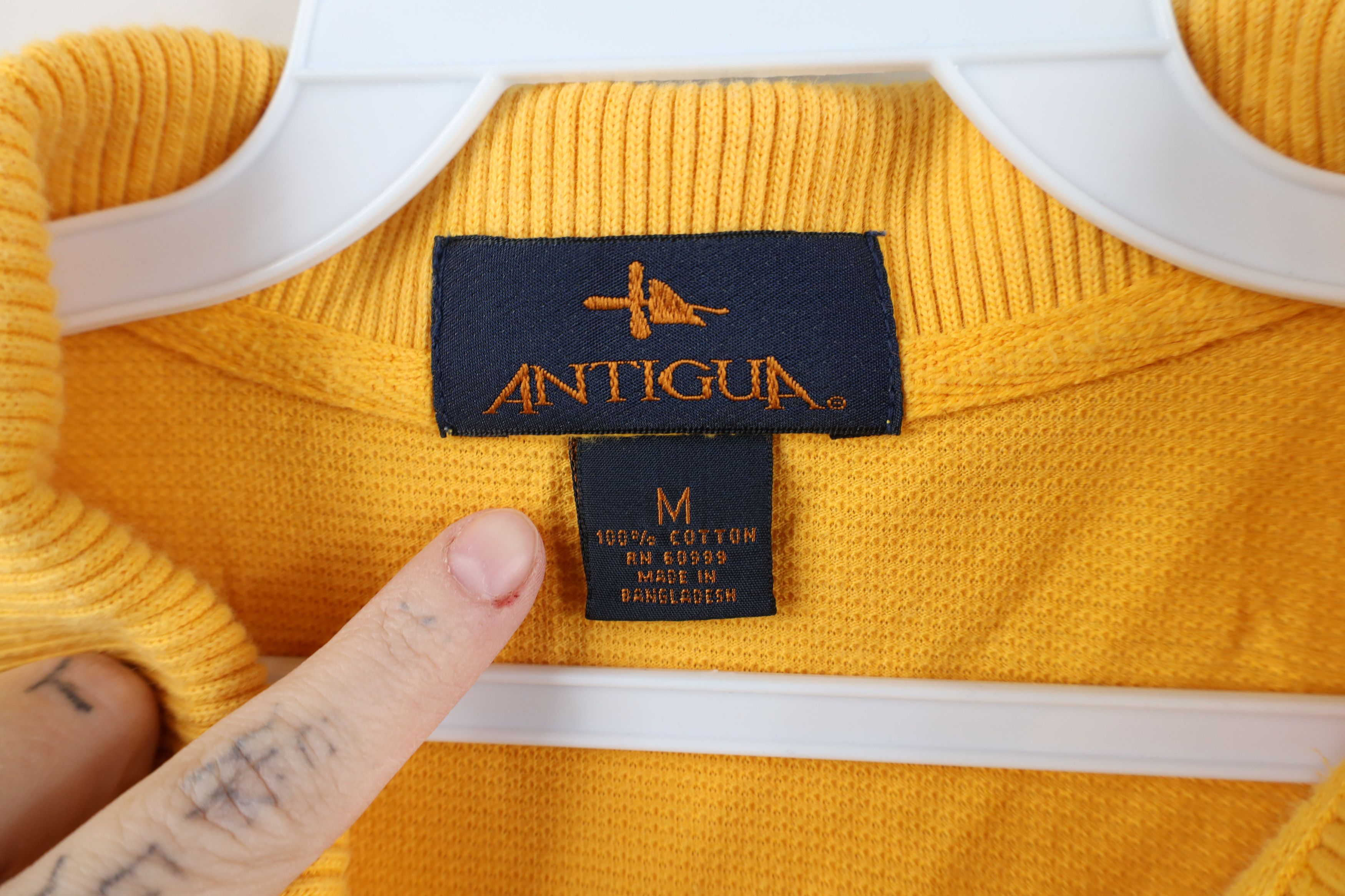 Vintage Vintage 90s University of Michigan Thermal Knit Golf Polo Size US M / EU 48-50 / 2 - 8 Thumbnail