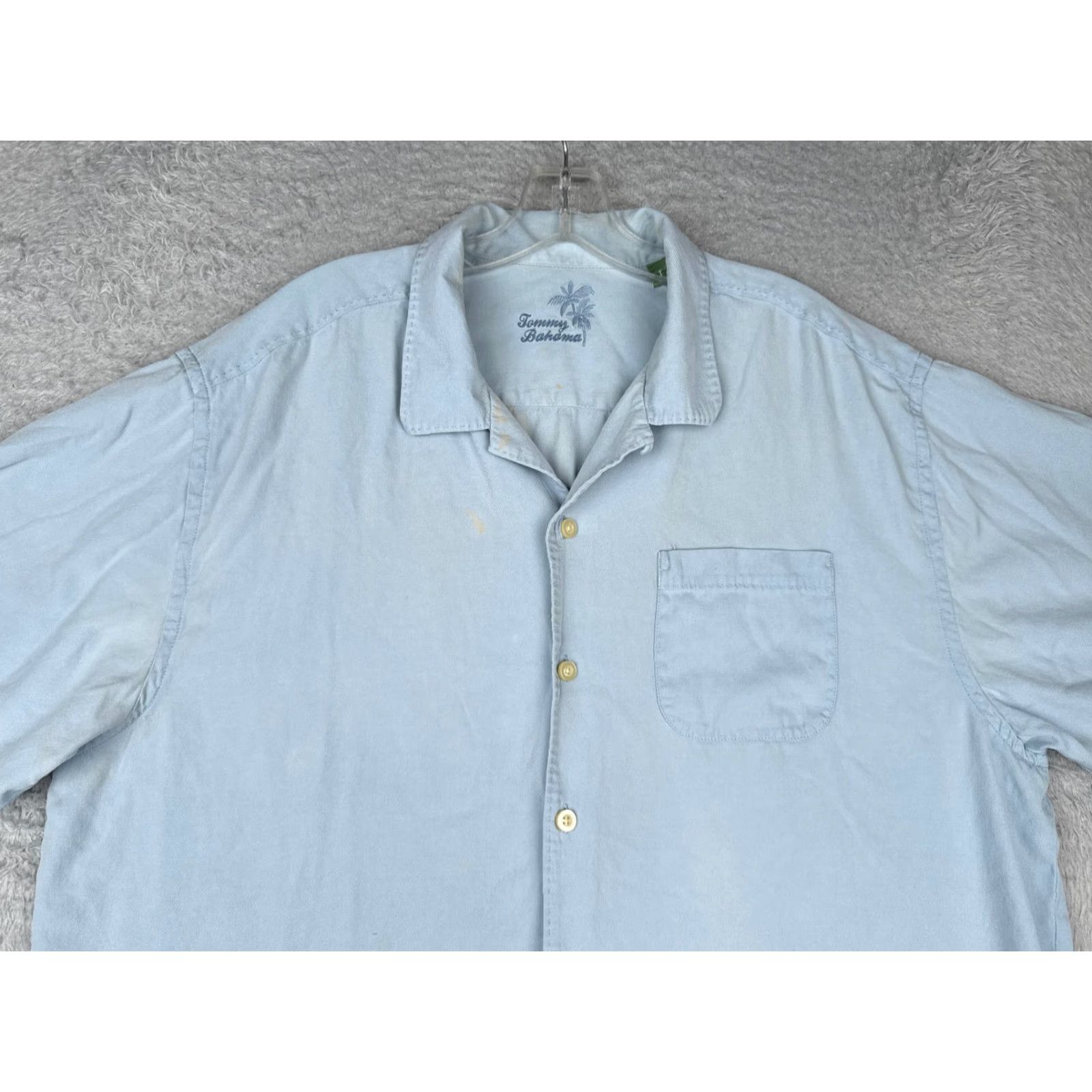 Tommy Bahama Tommy Bahama Shirt Men Extra Large Blue 100% Silk Button Up Camp Pocket Size US XL / EU 56 / 4 - 4 Thumbnail