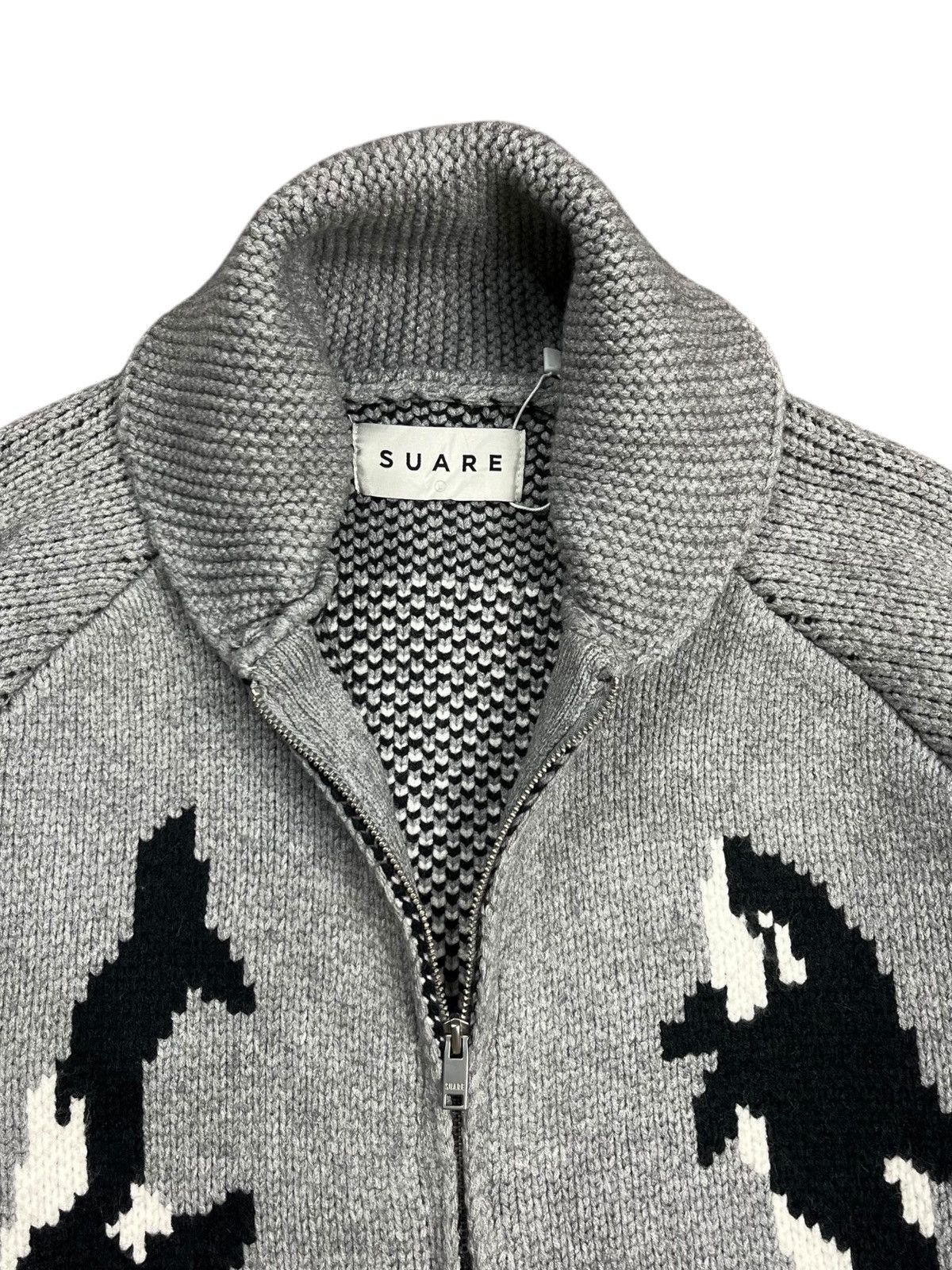 20471120 2000s Suare - Double Orca Chowican Chunky Knitted Jacket Size US L / EU 52-54 / 3 - 6 Thumbnail