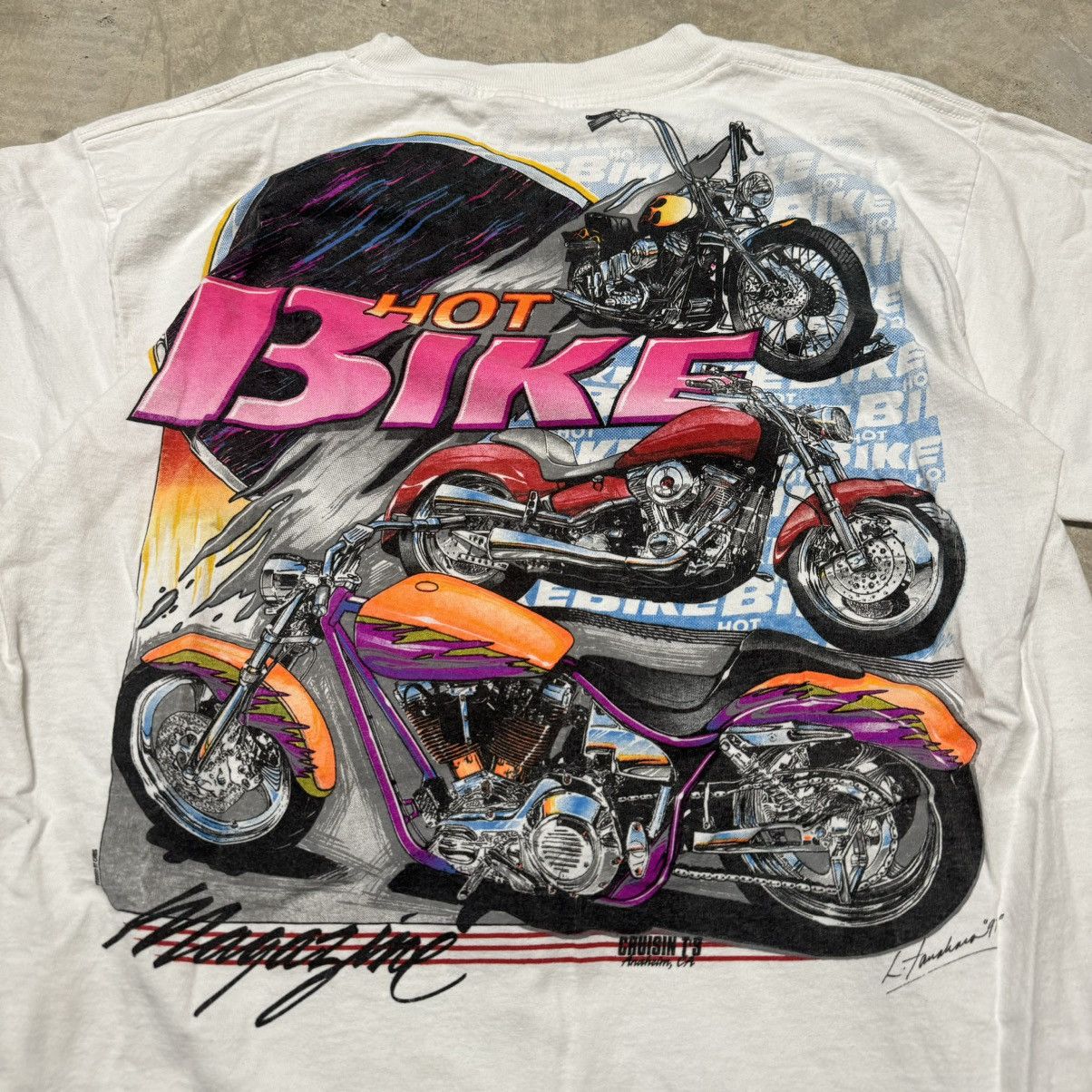 Vintage Vintage 90s Hot Bike Motorcycle Magazine Promo Moto Tee L Size US L / EU 52-54 / 3 - 5 Thumbnail