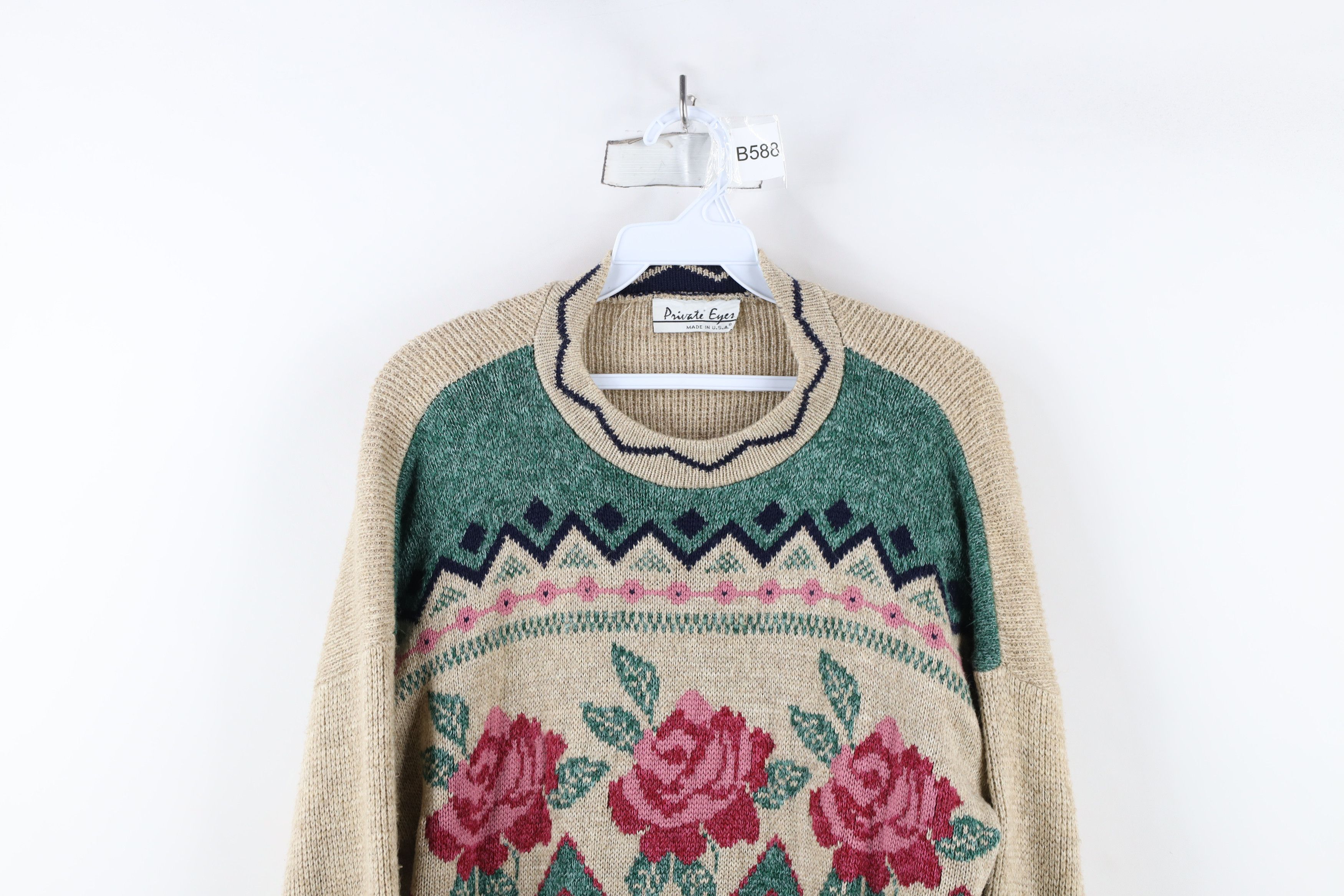 Vintage Vintage 90s Streetwear Fair Isle Knit Tunic Sweater USA Size L / US 10 / IT 46 - 2 Thumbnail