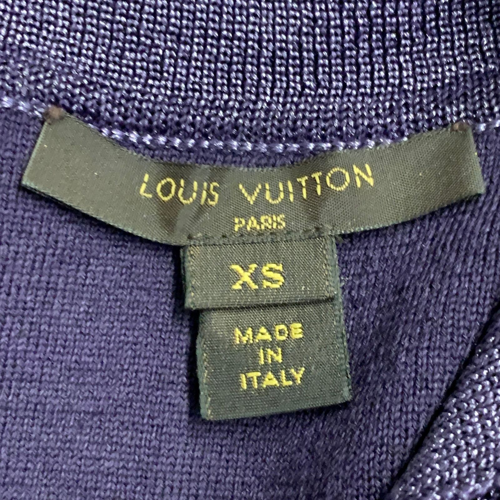 Louis Vuitton XS Metallic Purple Polyester Merino Wool Mini Polo Dress Size XS / US 0-2 / IT 36-38 - 5 Thumbnail