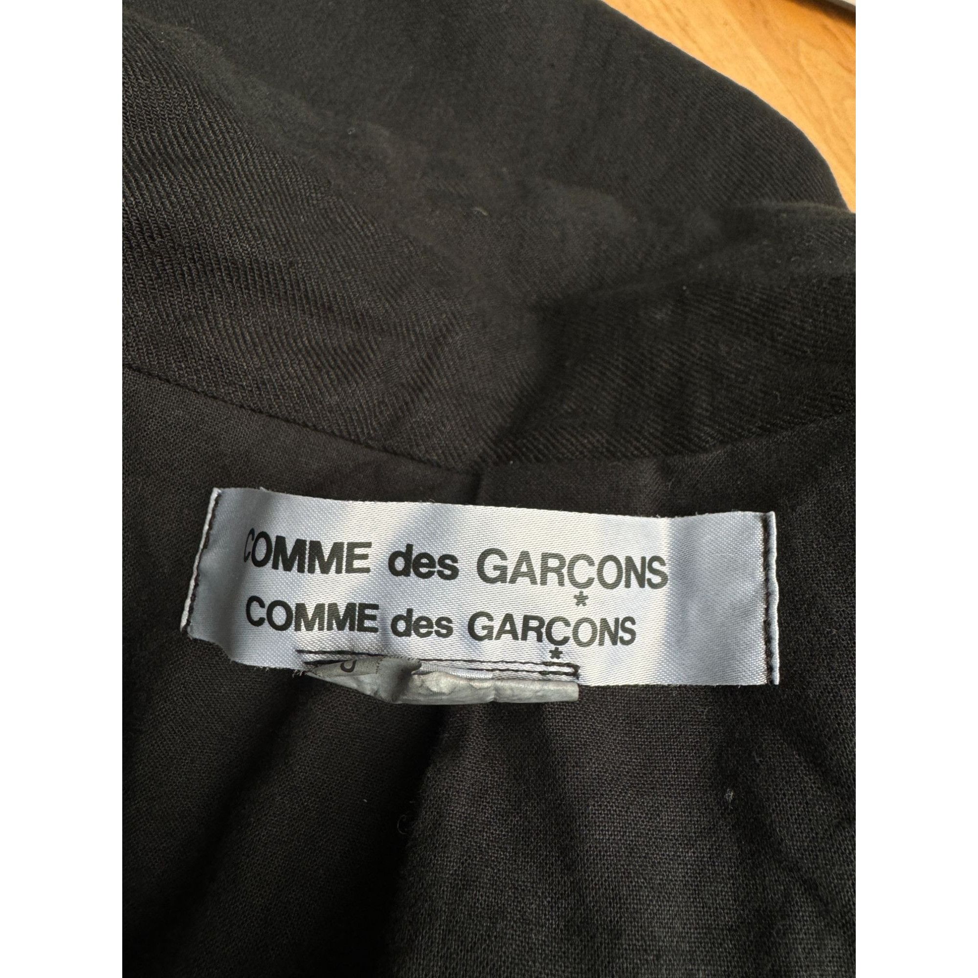 Comme des Garcons Women's Black Linen Coat Size S / US 4 / IT 40 - 6 Thumbnail