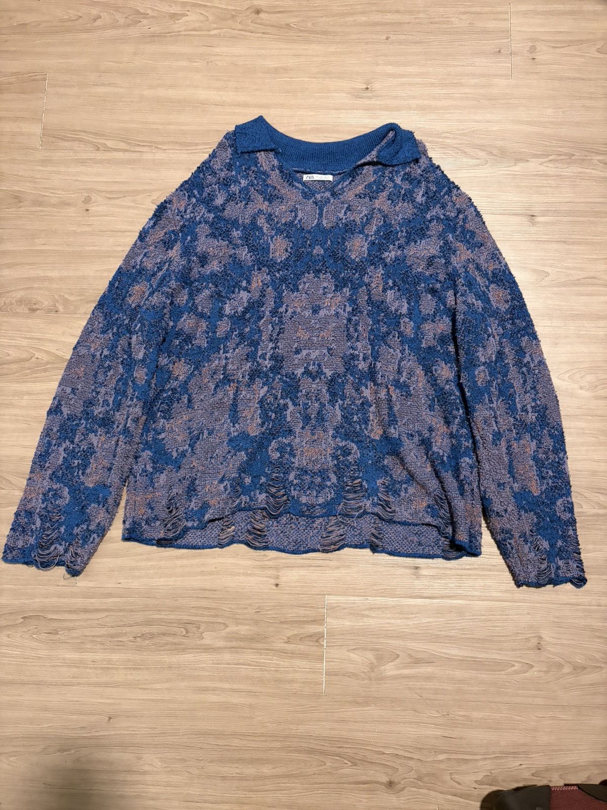 Zara Zara Blue and Purple Sweater Size US L / EU 52-54 / 3 - 1 Thumbnail