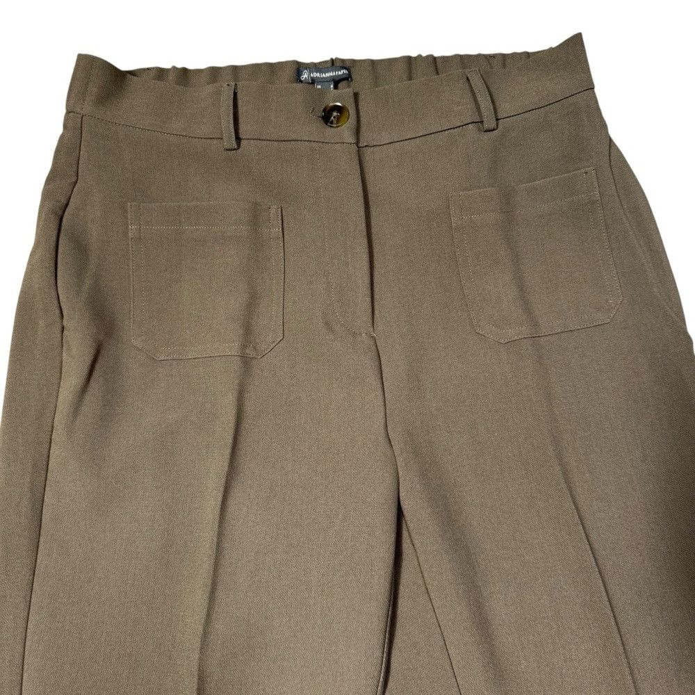 Adrianna Papell NWT New $89 Adrianna Papell Olive Wide Leg Patch Pocket Pan Size 30" / US 8 / IT 44 - 9 Thumbnail