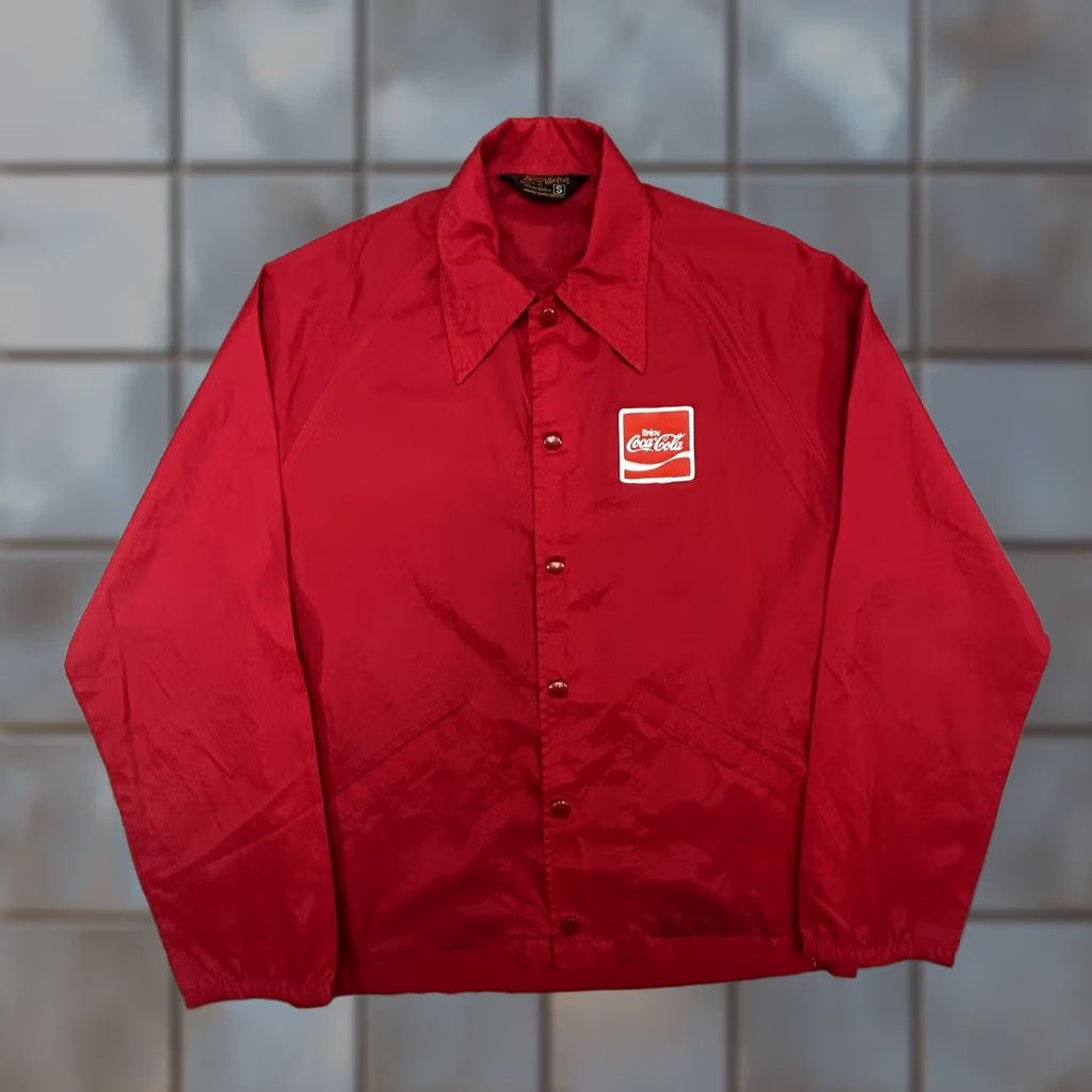 Vintage VINTAGE Swingster Coca-Cola Jacket Mens S Red Nylon Windbreaker Logo Spr Snaps Pockets Embroidered 70s Retro Coach Windbreaker Spring Casual Mens Size US S / EU 44-46 / 1 - 1 Thumbnail