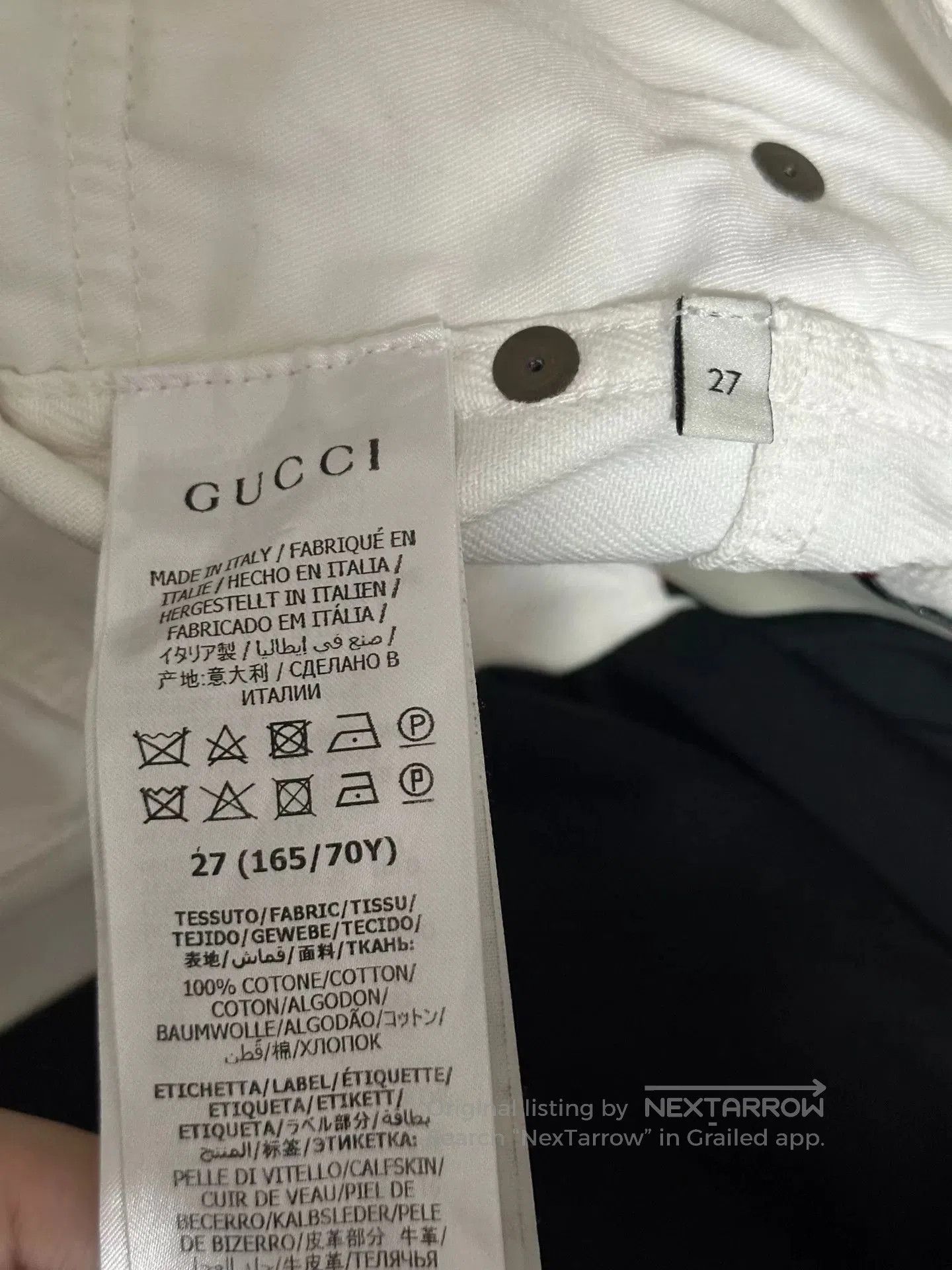 Gucci gucci white gold embroidered shorts. Size 27" / US 4 / IT 40 - 5 Thumbnail