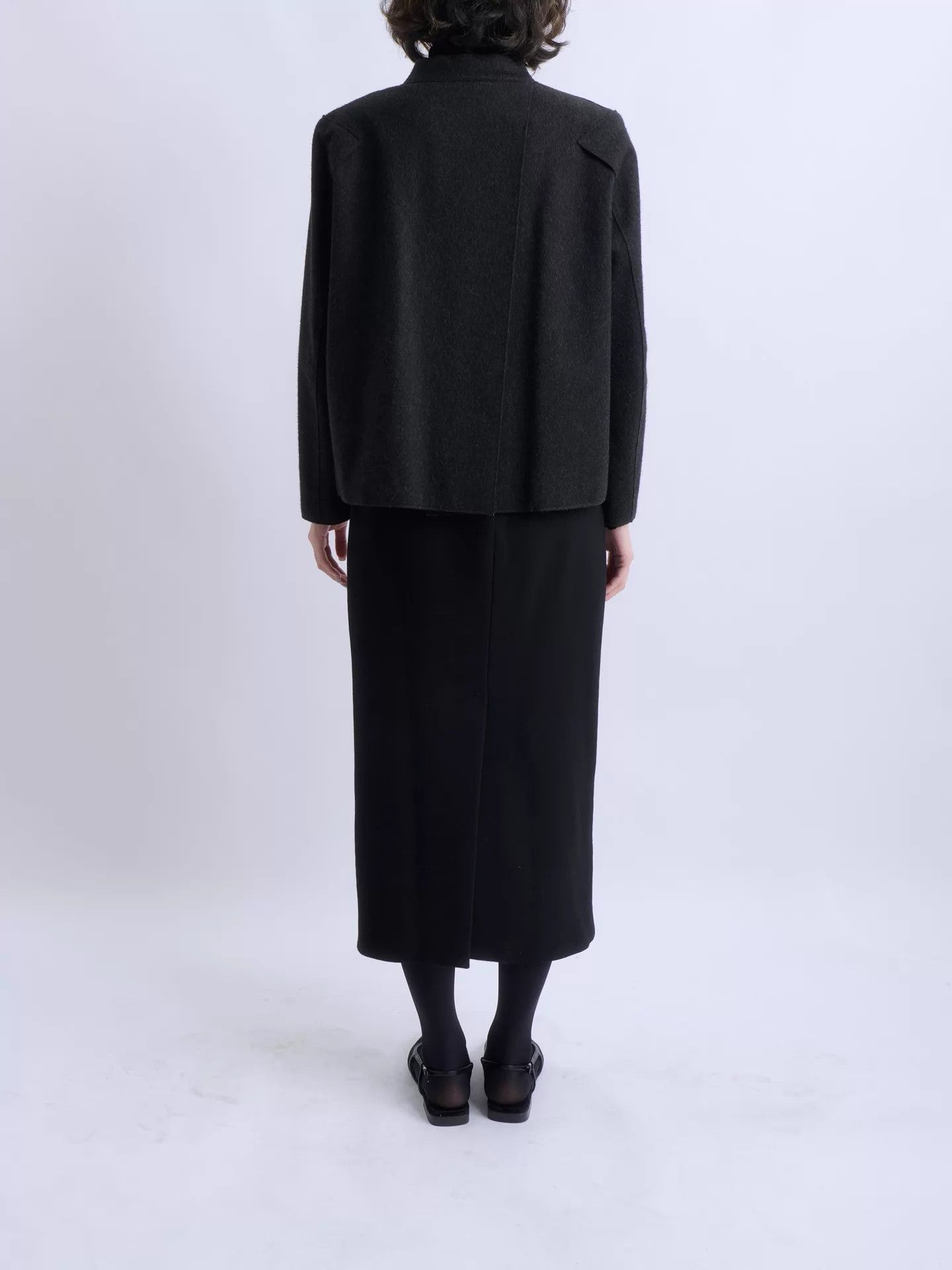 Jil Sander JIL SANDER Asymmetric Wool-Cashmere Short German Short Jkt Size XS / US 0-2 / IT 36-38 - 5 Thumbnail