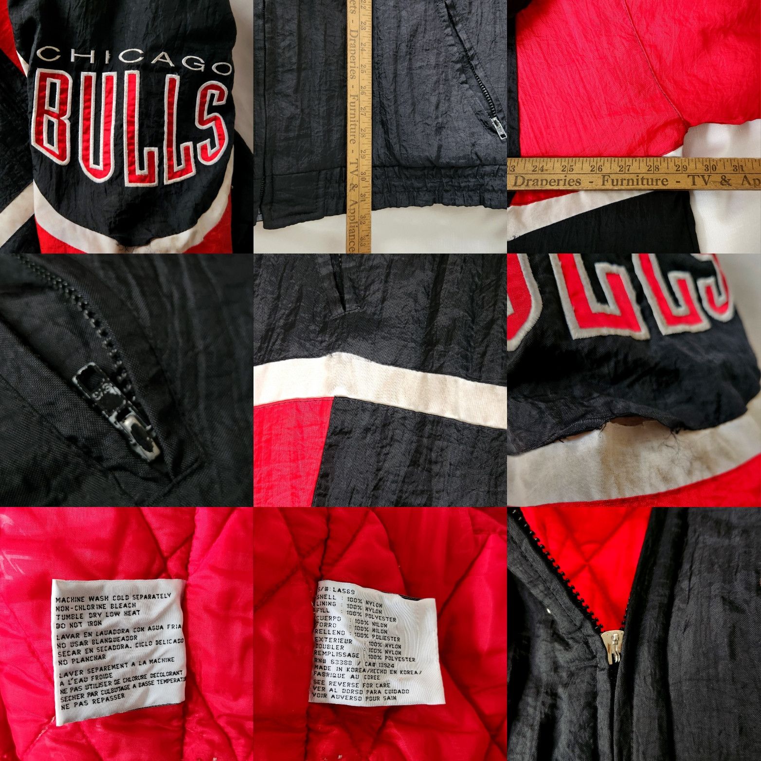 Logo Athletic × Vintage Vintage 90s Chicago Bulls Jacket Puffer Hooded Logo Athletic Size US XL / EU 56 / 4 - 7 Thumbnail