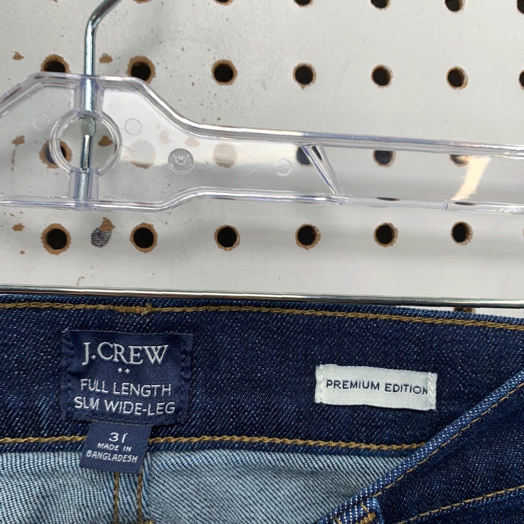 J.Crew J.CREW Sailor Denim Jeans Womens 31 Blue Slim Wide Leg Premium Edition 35x30 Size 24" / US 00 / IT 34 - 5 Thumbnail