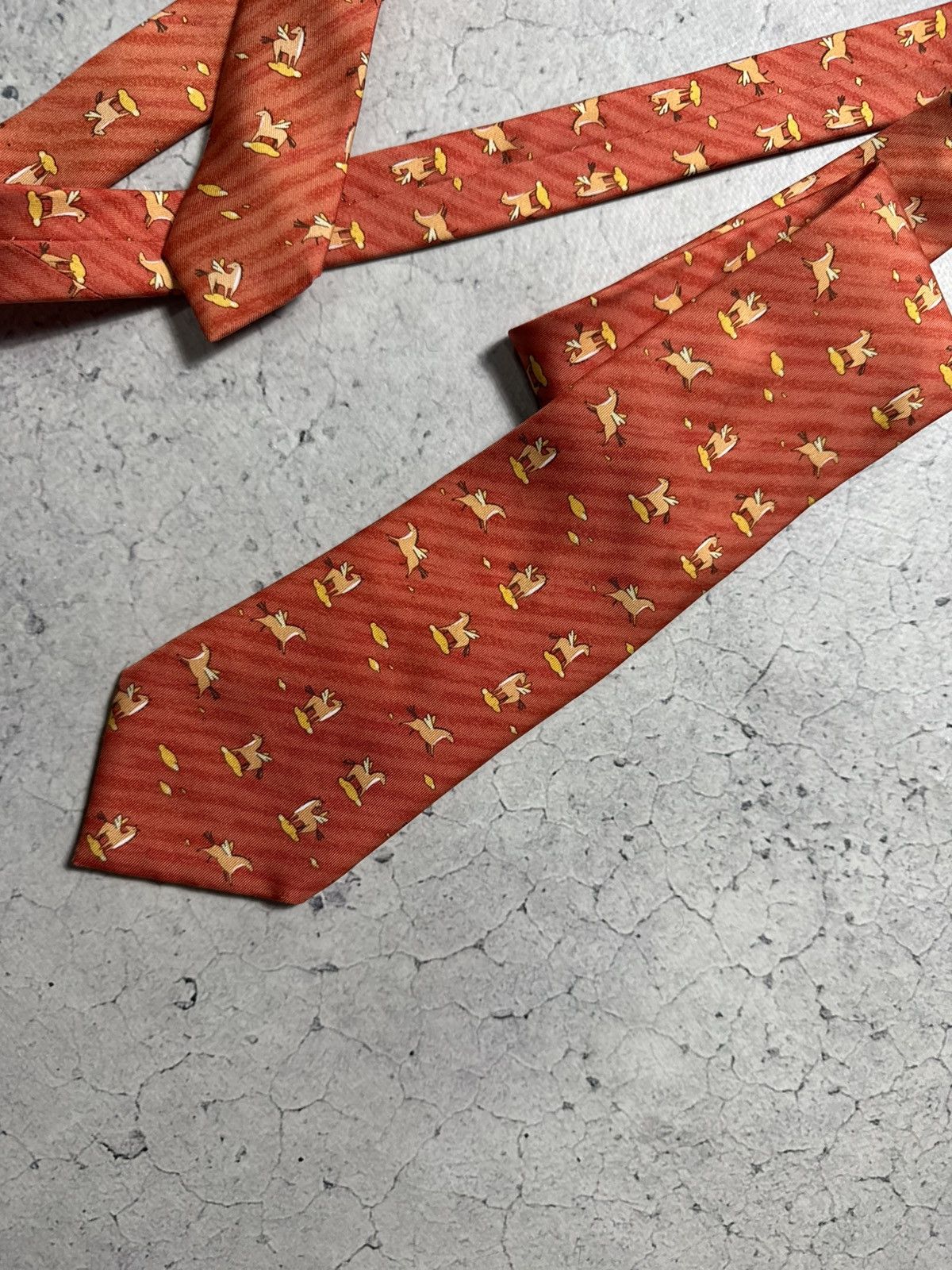 Hermes Hermes Paris Luxury Silk Tie Vintage Size ONE SIZE - 3 Thumbnail