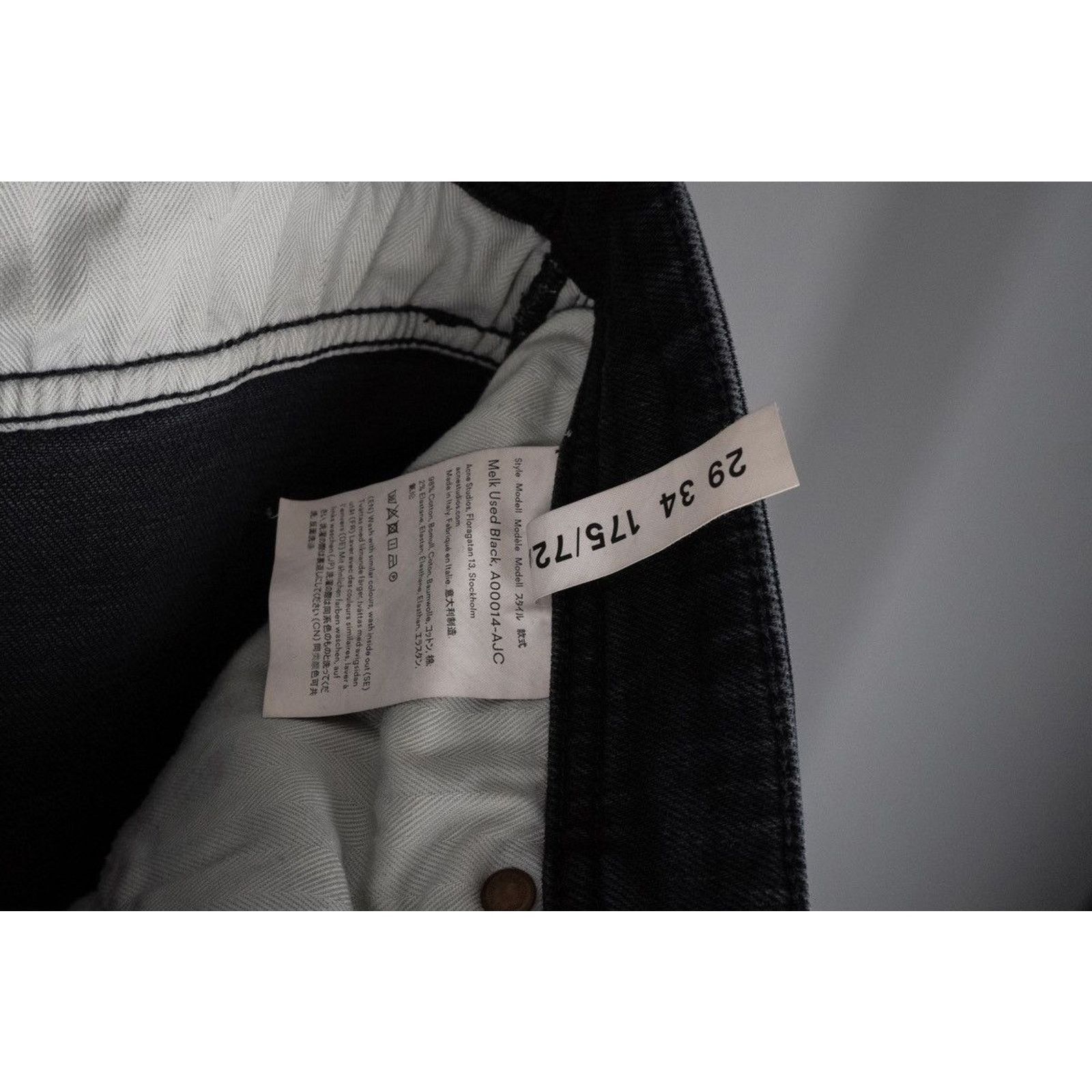 Acne Studios Acne studios milk used black denim pant jeans Size US 29 - 8 Thumbnail