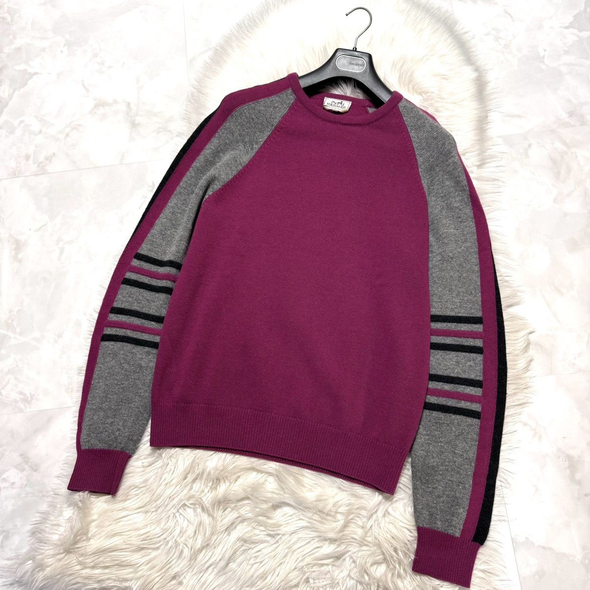 Hermes Hermes color-switched border sweater, L, Size US L / EU 52-54 / 3 - 5 Thumbnail
