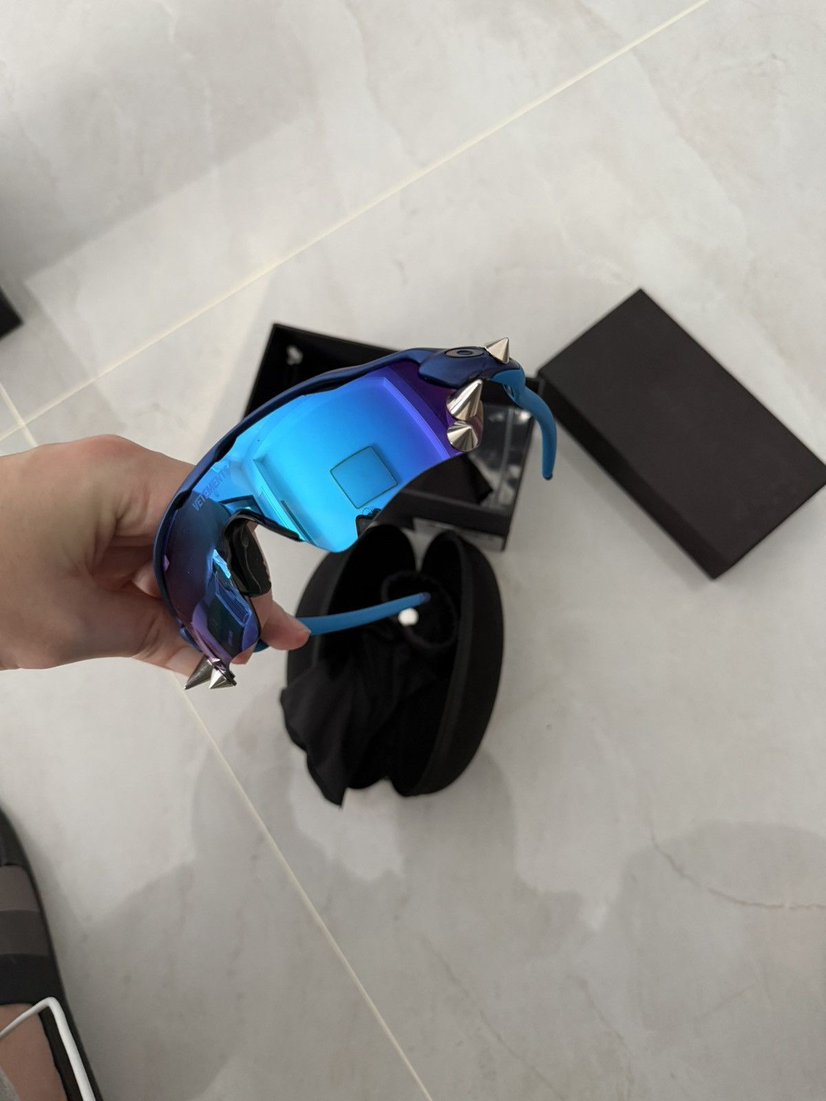 Vetements Oakley Spike Glasses Blue