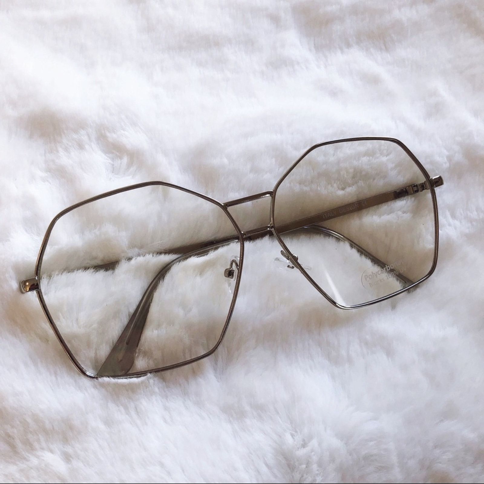 Other Peyton Silver Hexagon Clear Sunglasses Size ONE SIZE - 1 Thumbnail
