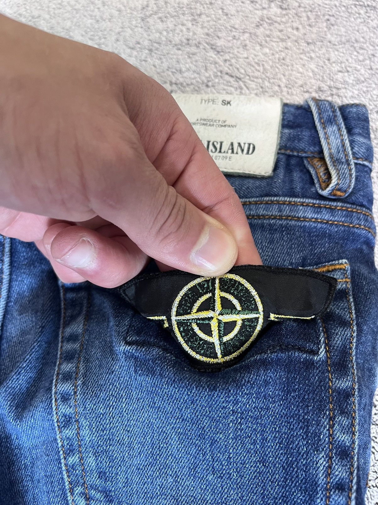 Stone Island Stone Island Junior Logo Patch Kids Jeans Blue Size 8 / 128 Size US 26 / EU 42 - 7 Thumbnail