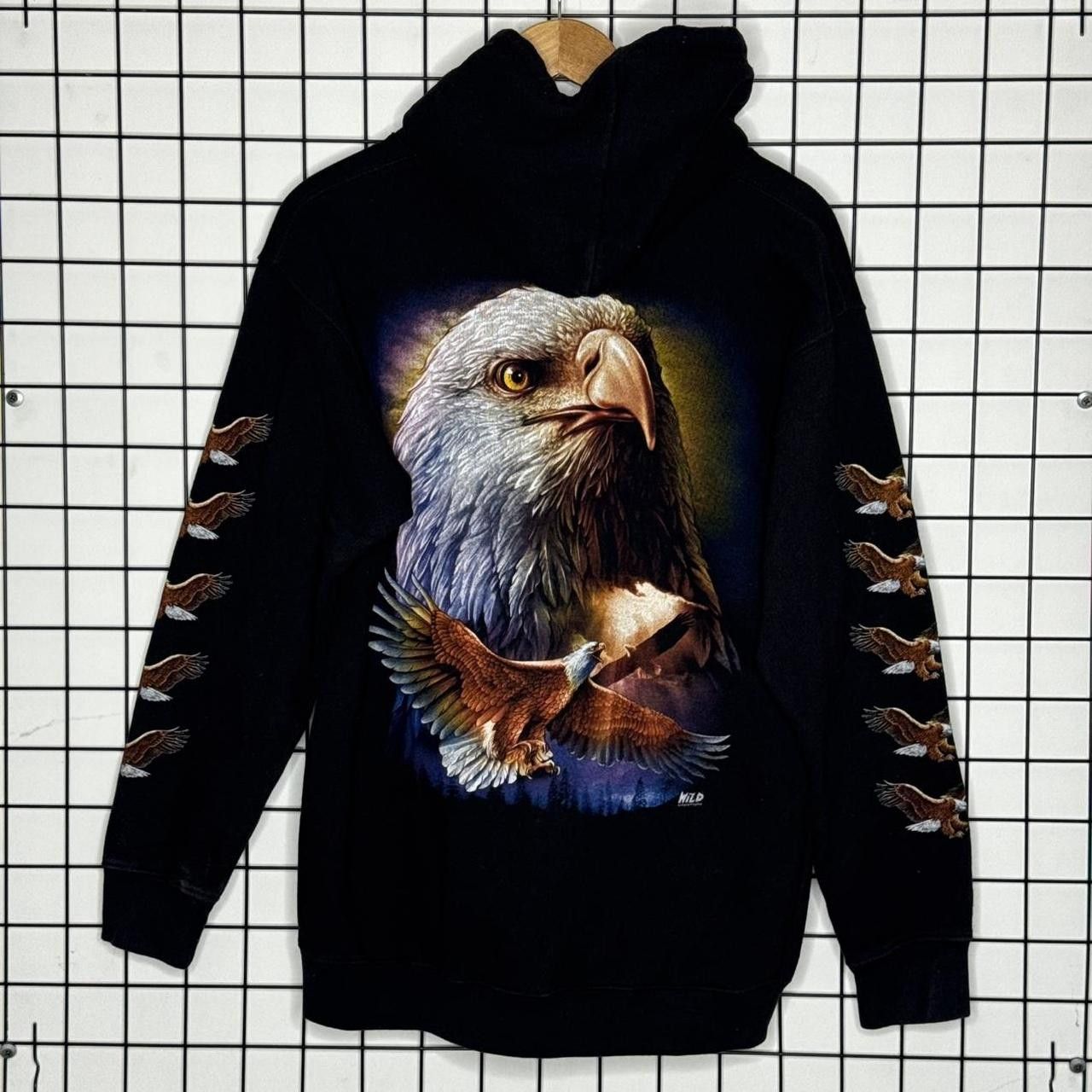 Vintage Wild black eagle zip up hoodie Size USA WILD Size US L / EU 52-54 / 3 - 2 Thumbnail