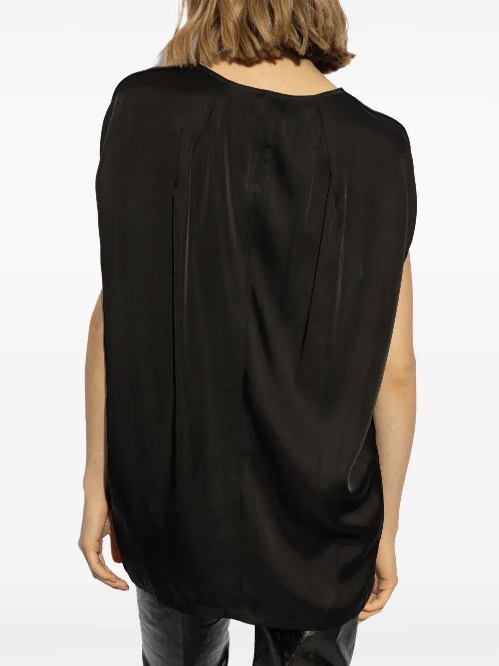 Rick Owens o1y0126 Blouse in Black Size M / US 6-8 / IT 42-44 - 3 Thumbnail