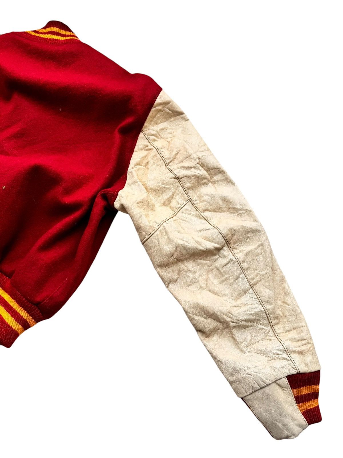 Golden Bear ⚡️⚡️Vintage Golden Bear Varsity Leather Sleeve Jacket Size US XL / EU 56 / 4 - 9 Thumbnail