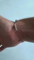 Jewelry Silver Color Thorns Bangle Bracelet Size ONE SIZE - 3 Thumbnail