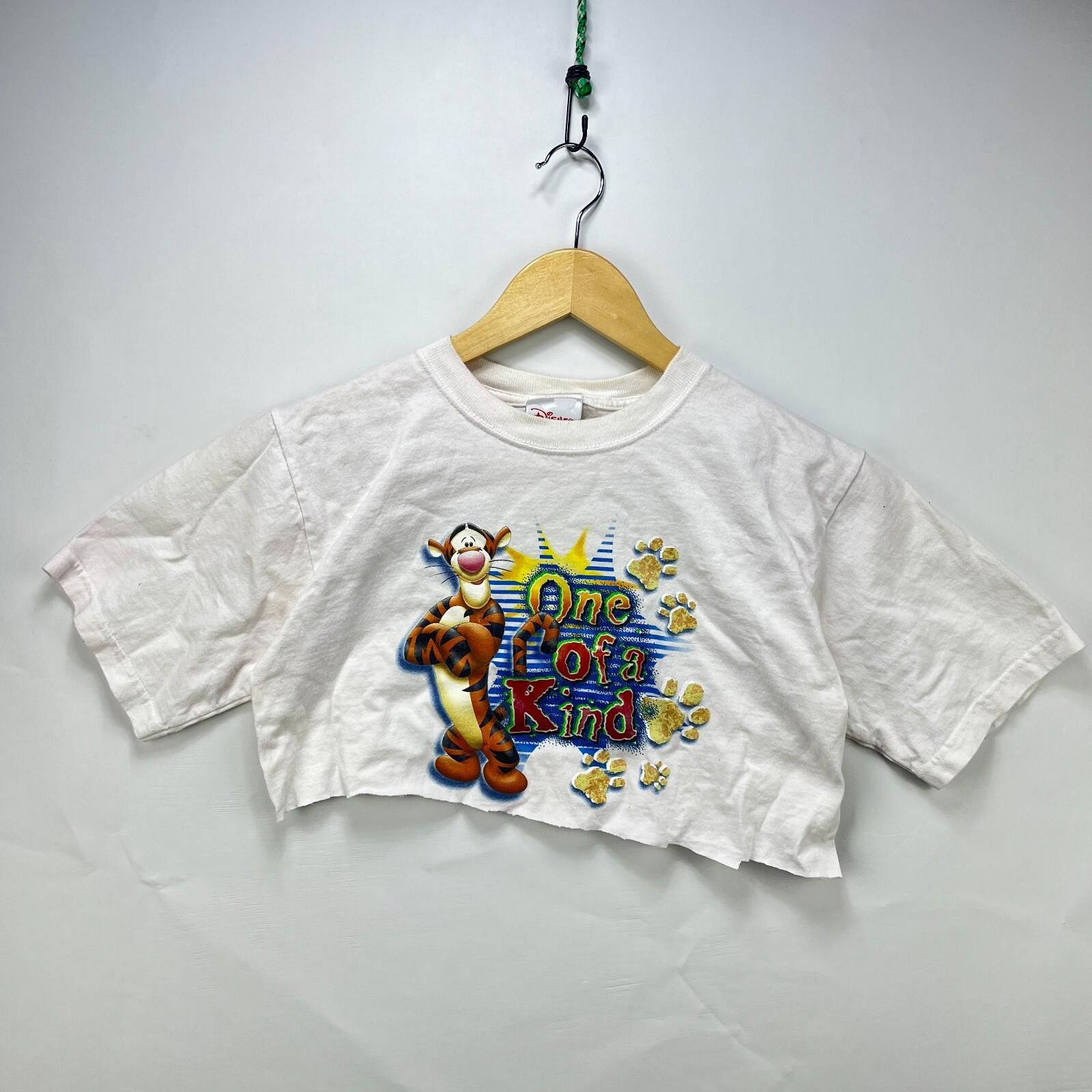 Vintage Tigger Disney Winnie The Pooh Crop Top T-Shirt Small in White, Women's